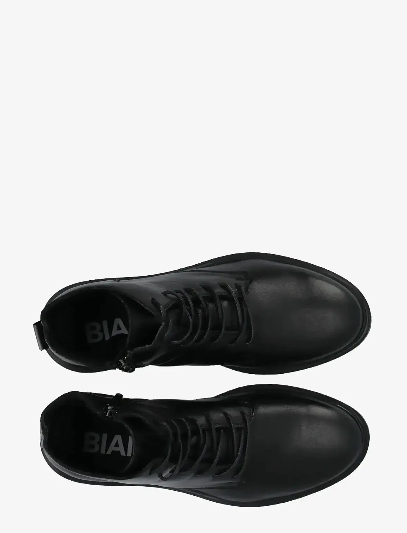 Bianco - BIAGINA Lace Up Boot Smooth Leather - snørestøvler - black - 4