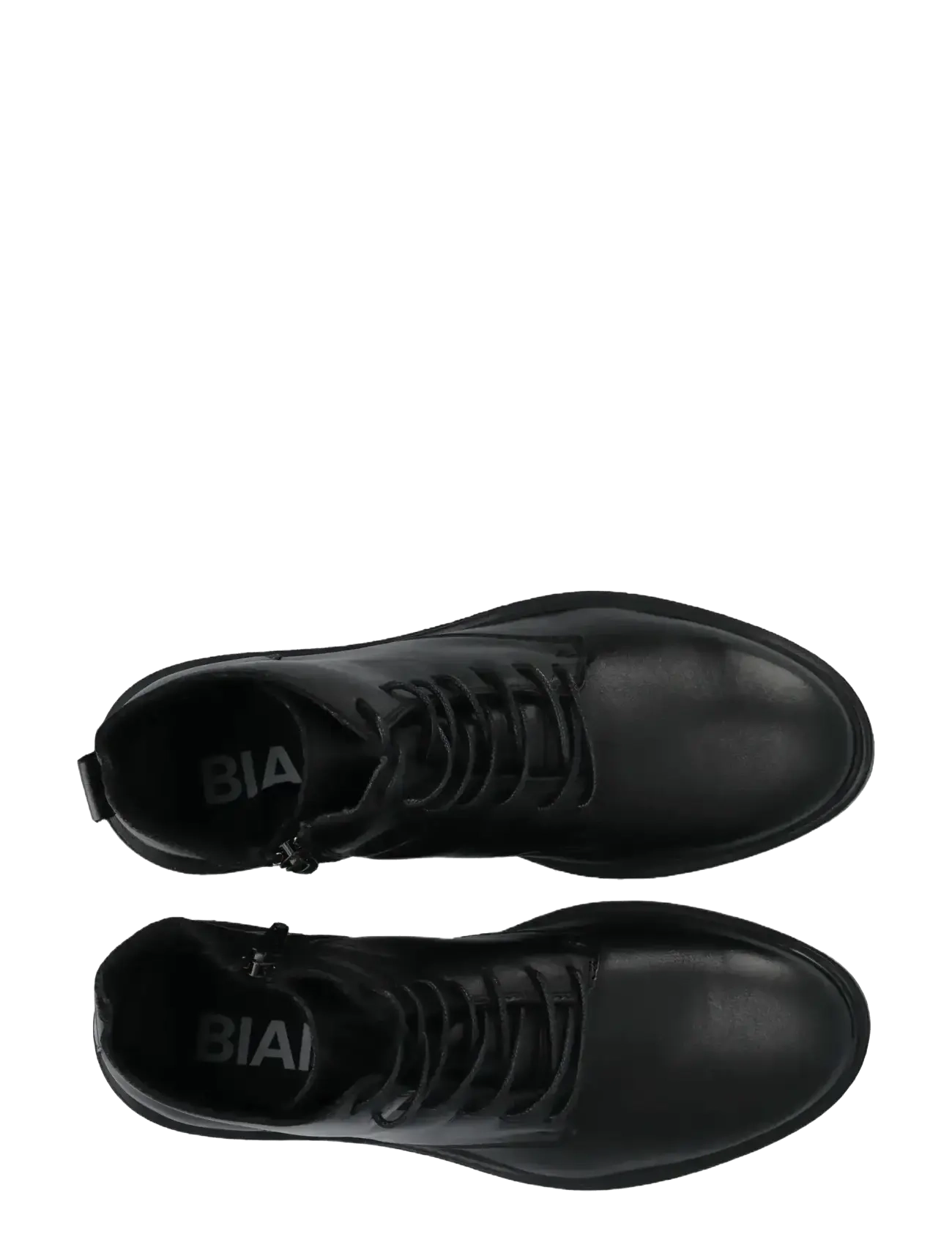 Bianco - BIAGINA Lace Up Boot Smooth Leather - geschnürte stiefel - black - 4