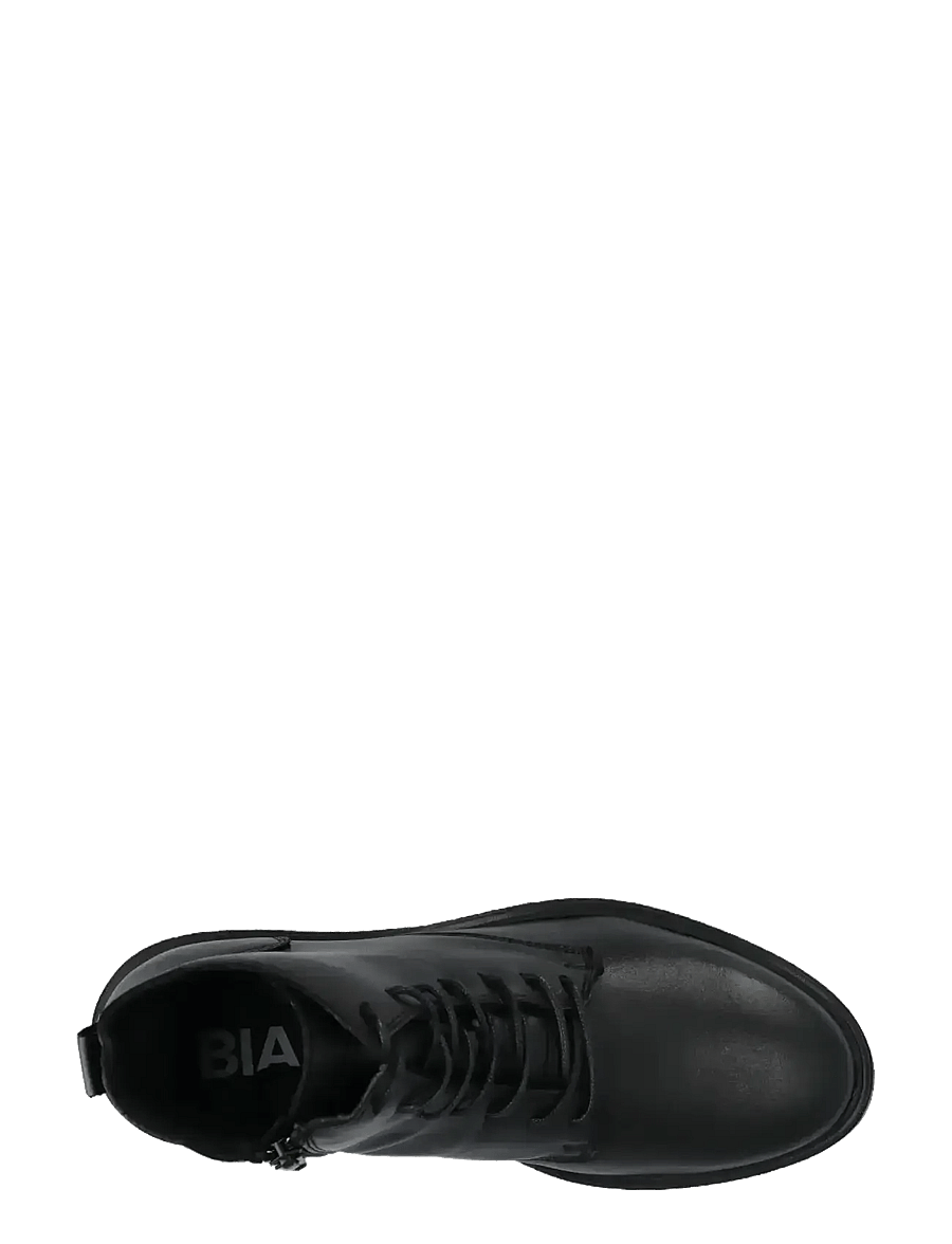 Bianco - BIAGINA Lace Up Boot Smooth Leather - geschnürte stiefel - black - 5