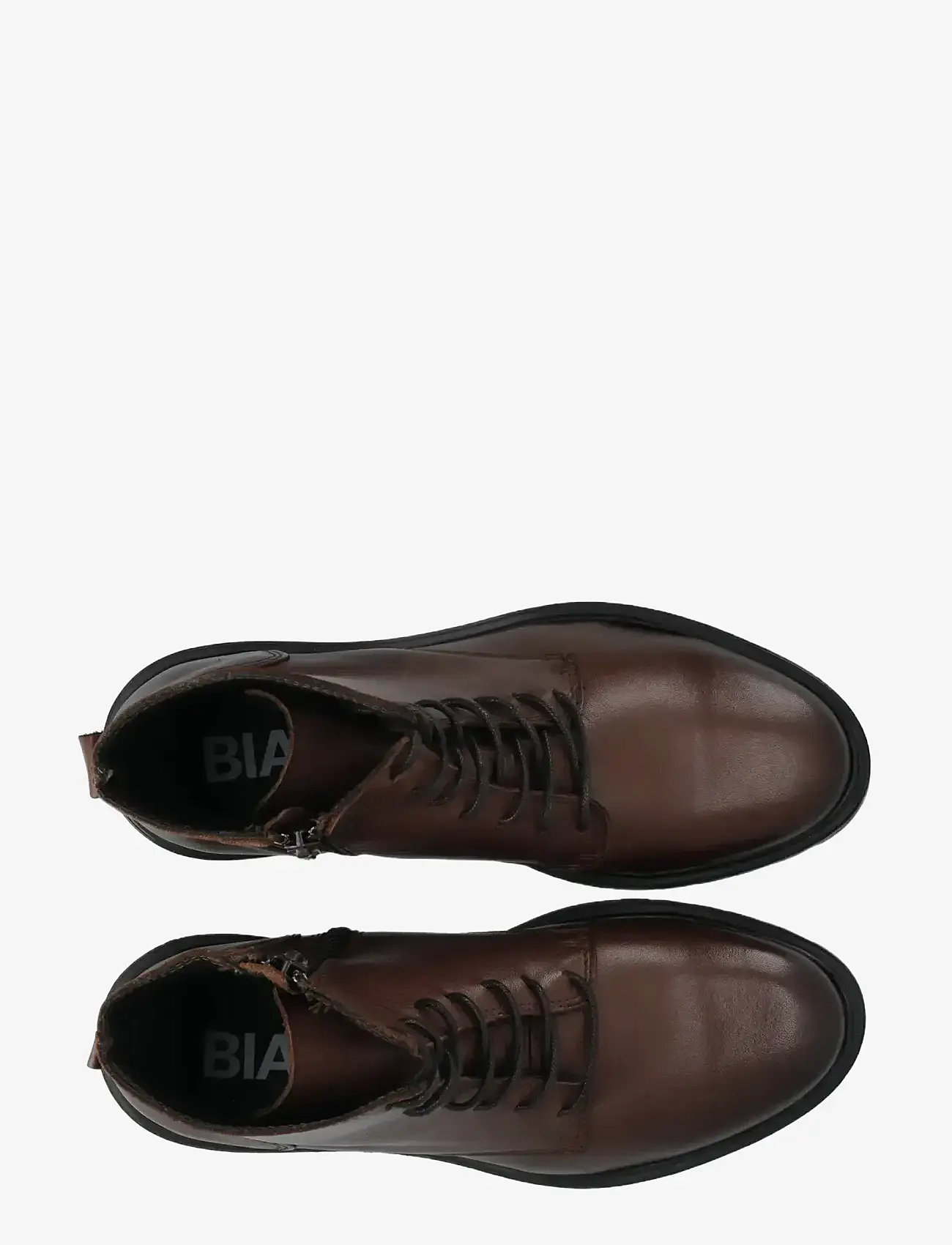 Bianco - BIAGINA Lace Up Boot Smooth Leather - geschnürte stiefel - brown - 4