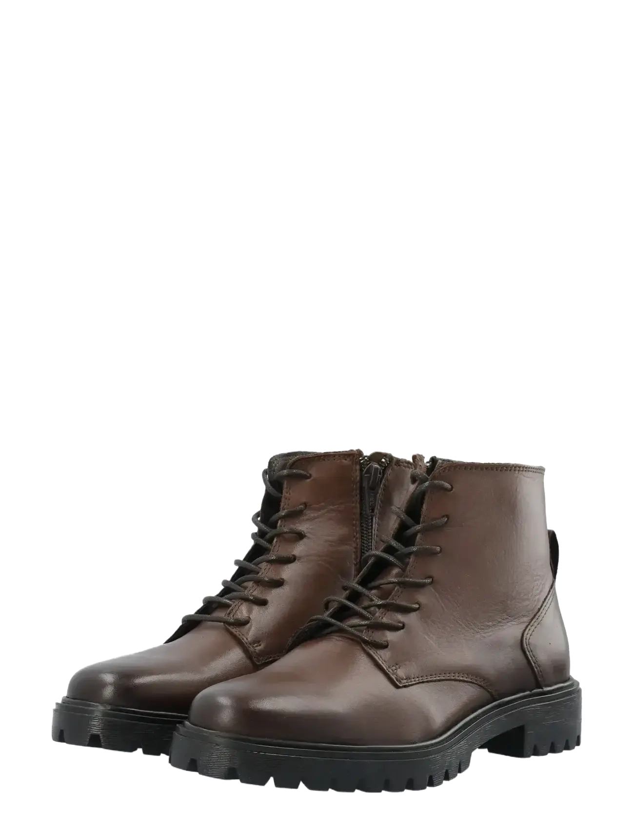 Bianco - BIAGINA Lace Up Boot Smooth Leather - veterlaarzen - brown - 1