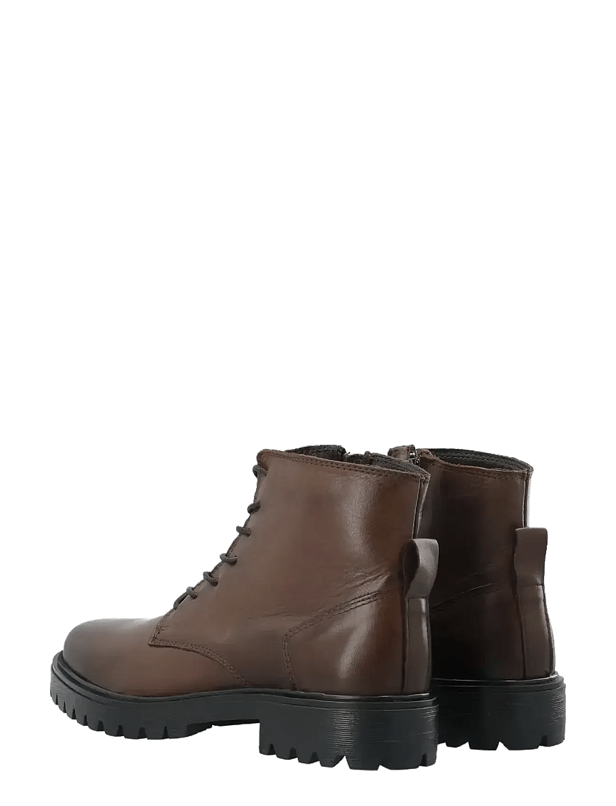 Bianco - BIAGINA Lace Up Boot Smooth Leather - geschnürte stiefel - brown - 2