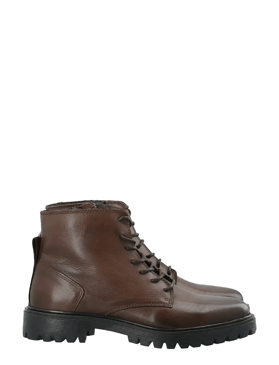 Bianco - BIAGINA Lace Up Boot Smooth Leather - geschnürte stiefel - brown - 3