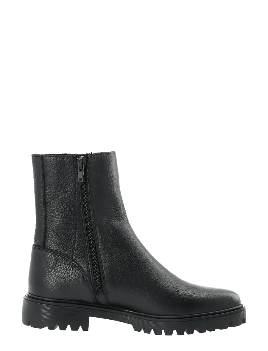 Bianco - BIAGINA Mid Chelsea Boot Tumbled Leather - flat ankle boots - black - 1