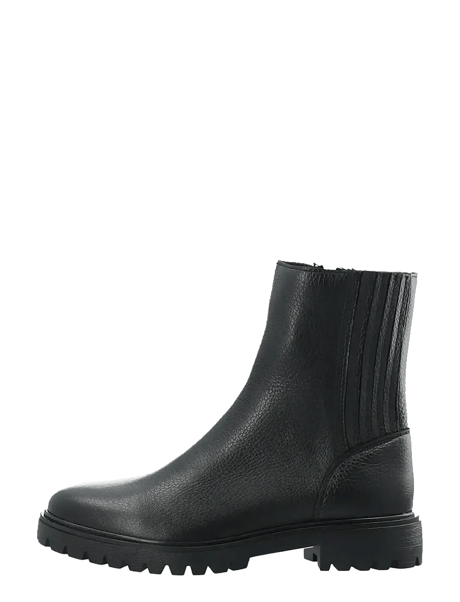 Bianco - BIAGINA Mid Chelsea Boot Tumbled Leather - flat ankle boots - black - 2