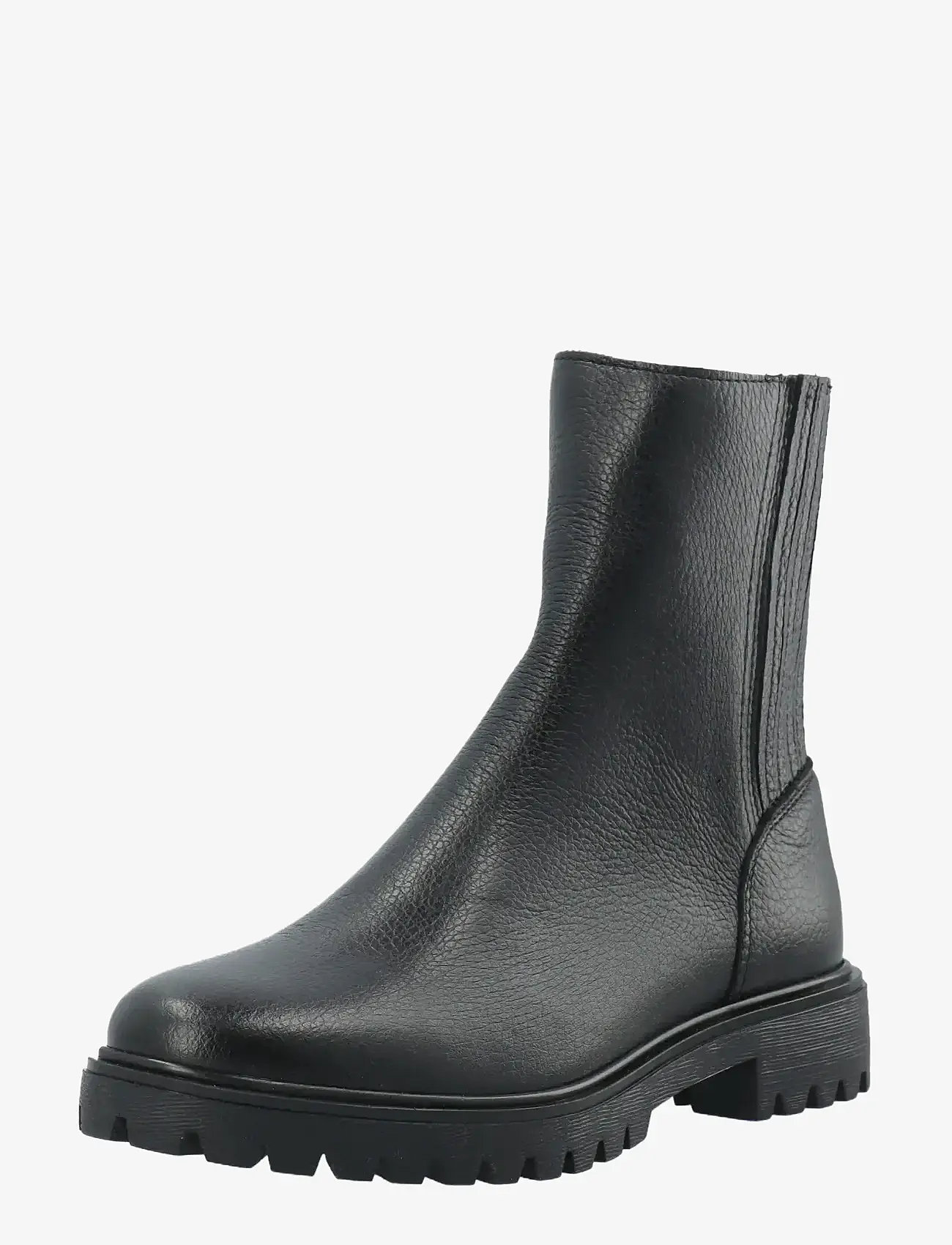 Bianco - BIAGINA Mid Chelsea Boot Tumbled Leather - flache stiefeletten - black - 3