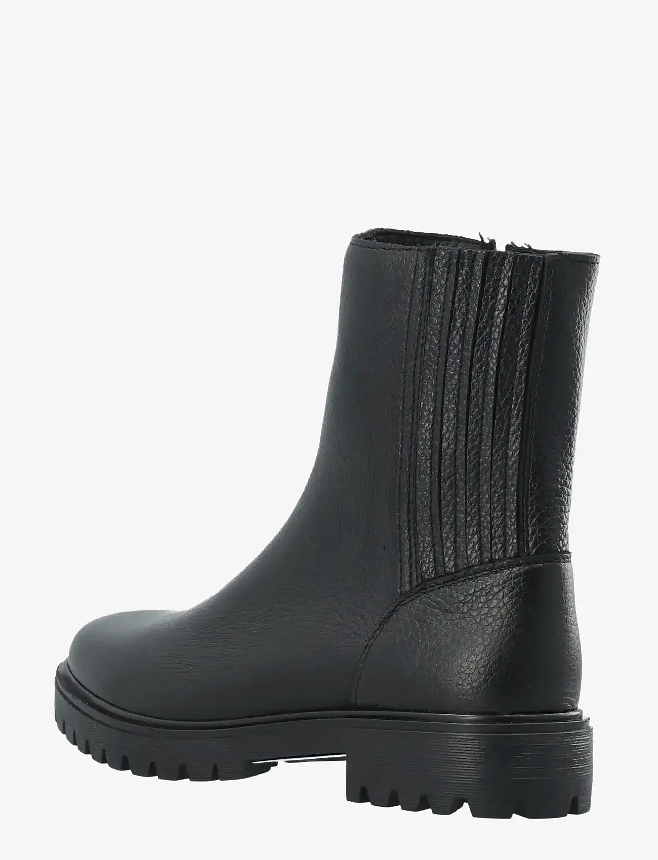 Bianco - BIAGINA Mid Chelsea Boot Tumbled Leather - flache stiefeletten - black - 4