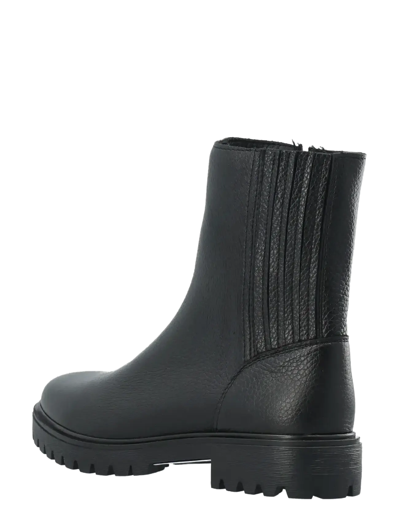 Bianco - BIAGINA Mid Chelsea Boot Tumbled Leather - flat ankle boots - black - 4