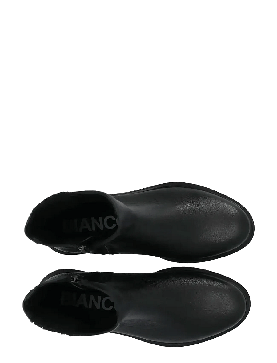 Bianco - BIAGINA Mid Chelsea Boot Tumbled Leather - flat ankle boots - black - 5