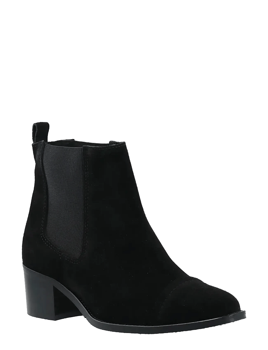 Bianco - BIACAROL Dress Chelsea Boot Suede - bottines à talons - black - 0