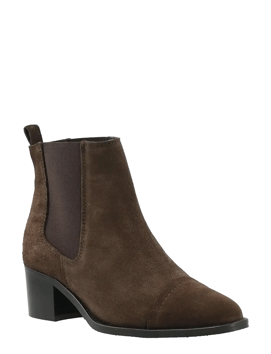 Bianco - BIACAROL Dress Chelsea Boot Suede - bottines à talons - brown - 0