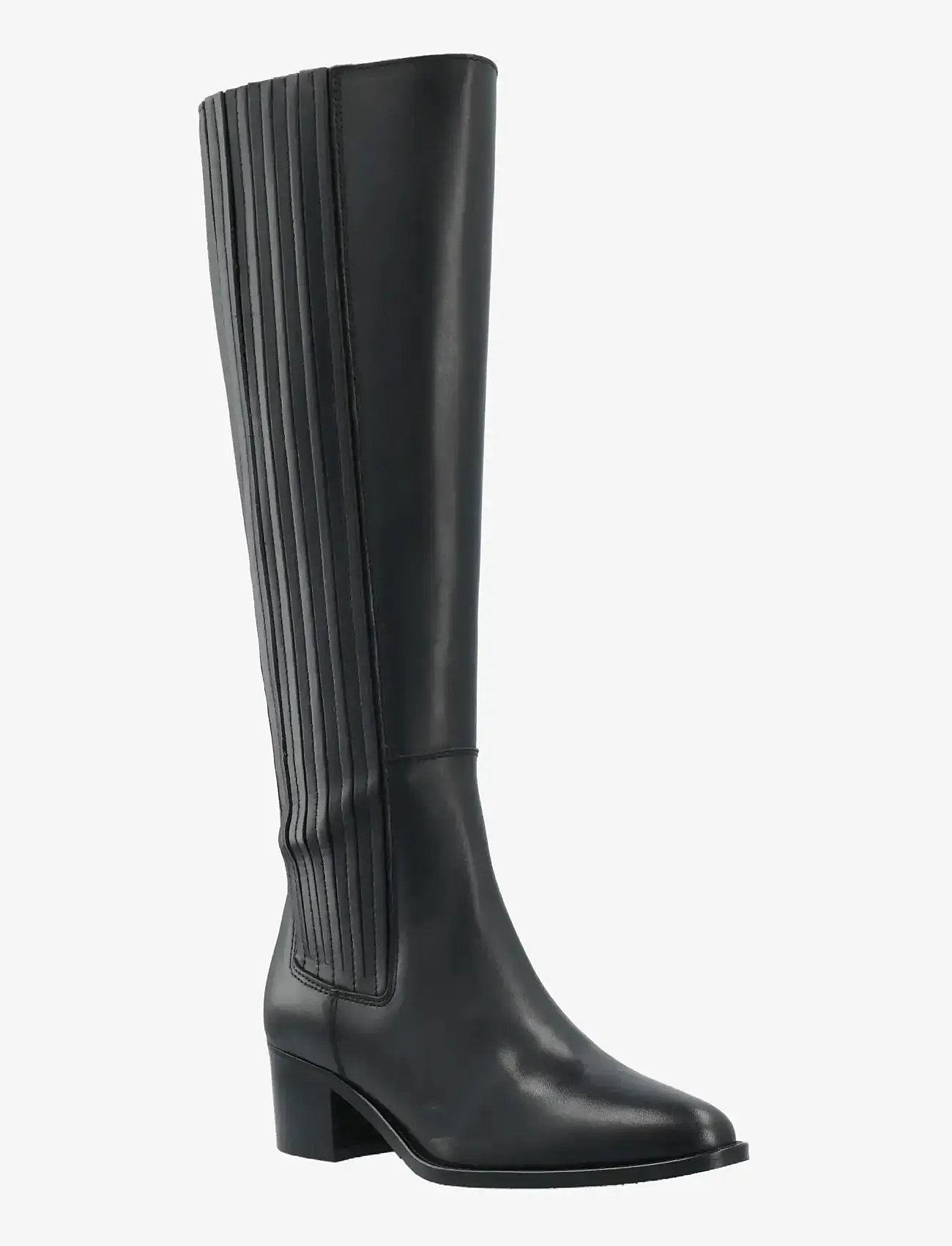 Bianco - BIACAROL Chelsea Knee High Boot Smooth Leather - knee high boots - black - 0