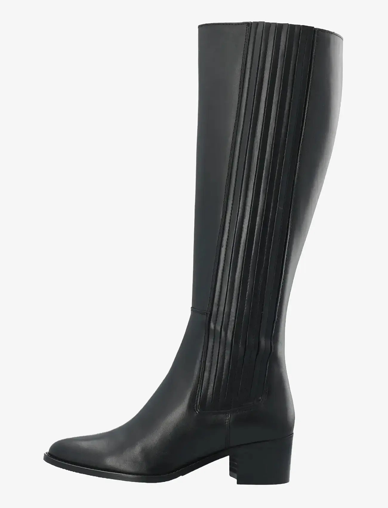Bianco - BIACAROL Chelsea Knee High Boot Smooth Leather - knee high boots - black - 1
