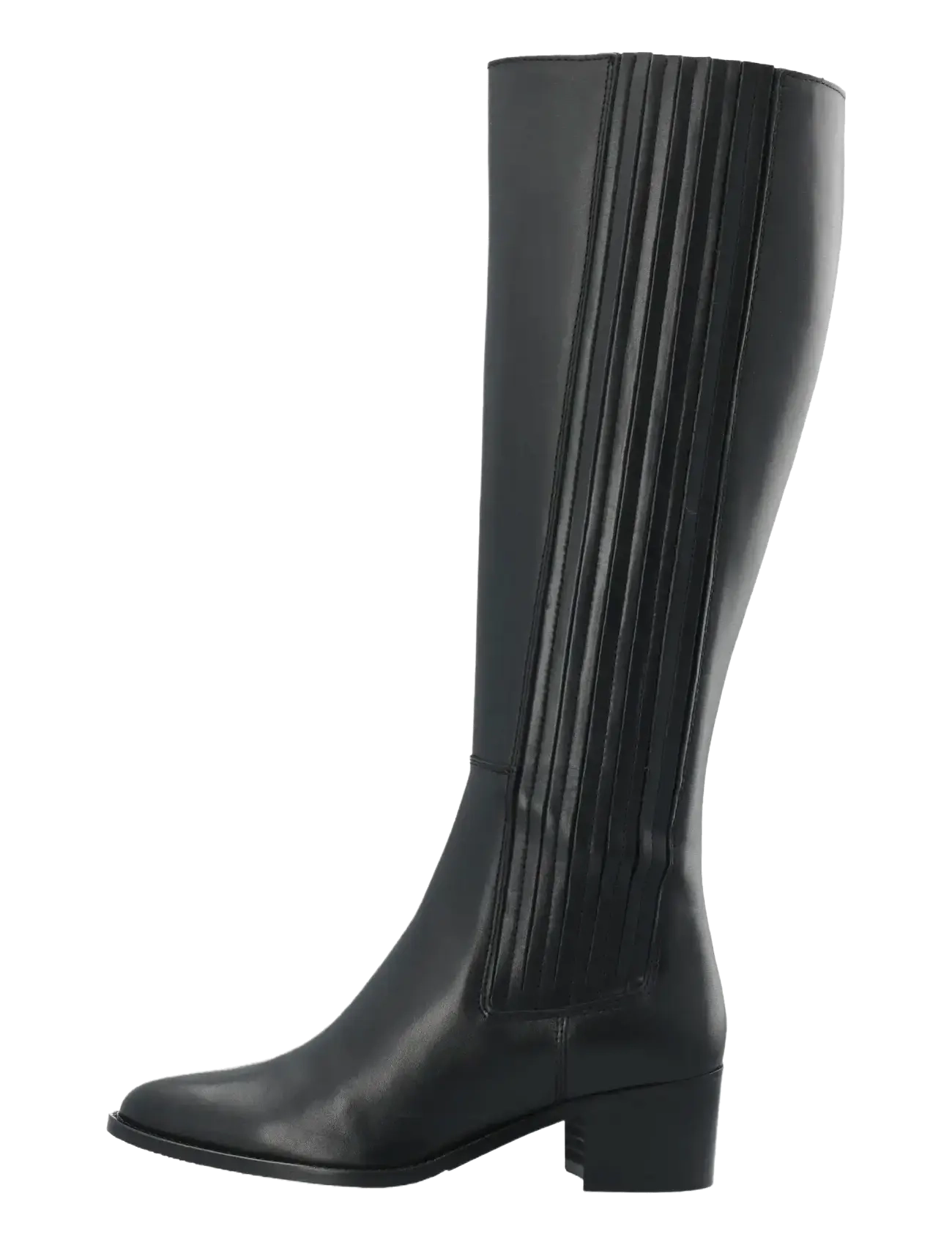 Bianco - BIACAROL Chelsea Knee High Boot Smooth Leather - pitkävartiset saappaat - black - 1