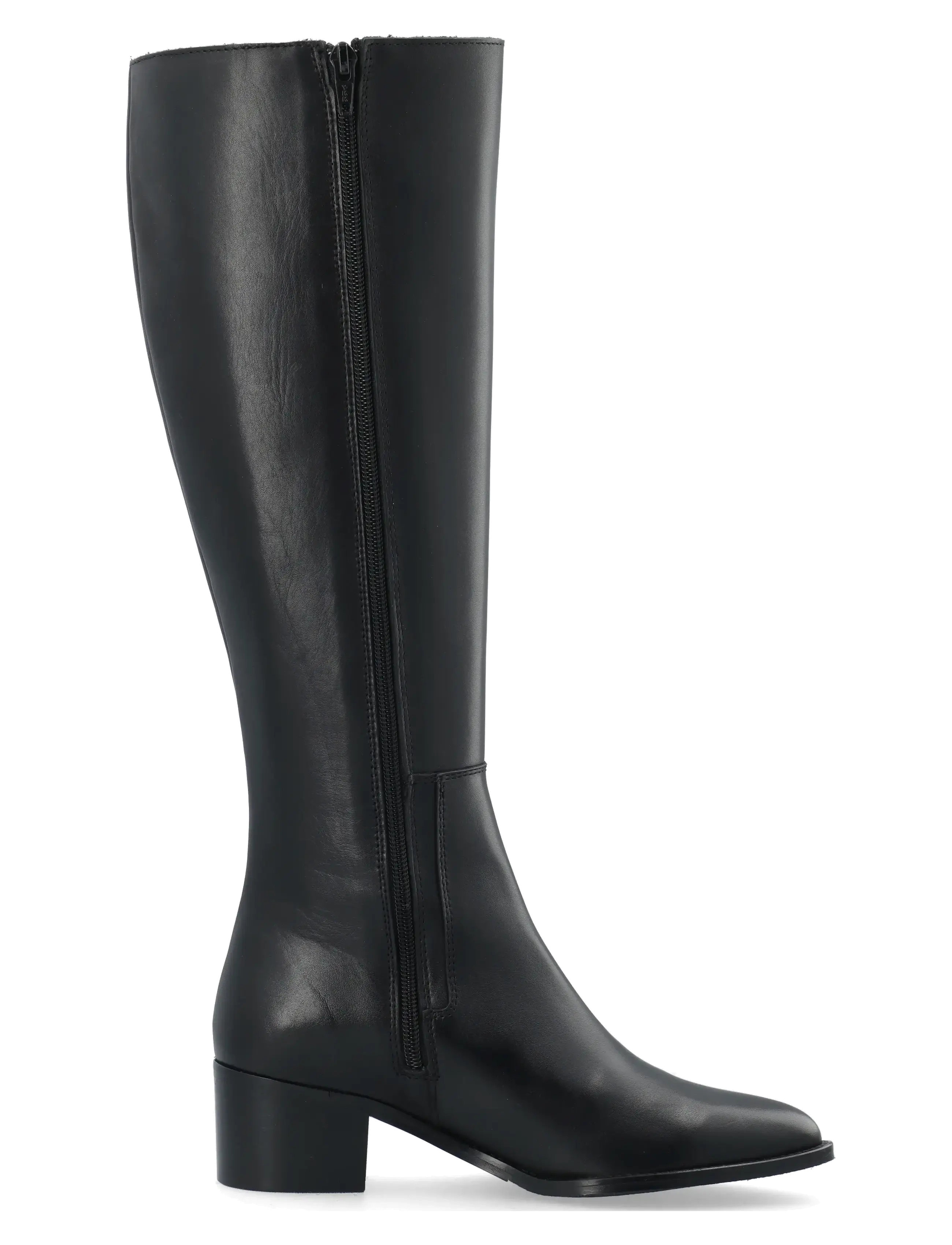 Bianco - BIACAROL Chelsea Knee High Boot Smooth Leather - pitkävartiset saappaat - black - 2