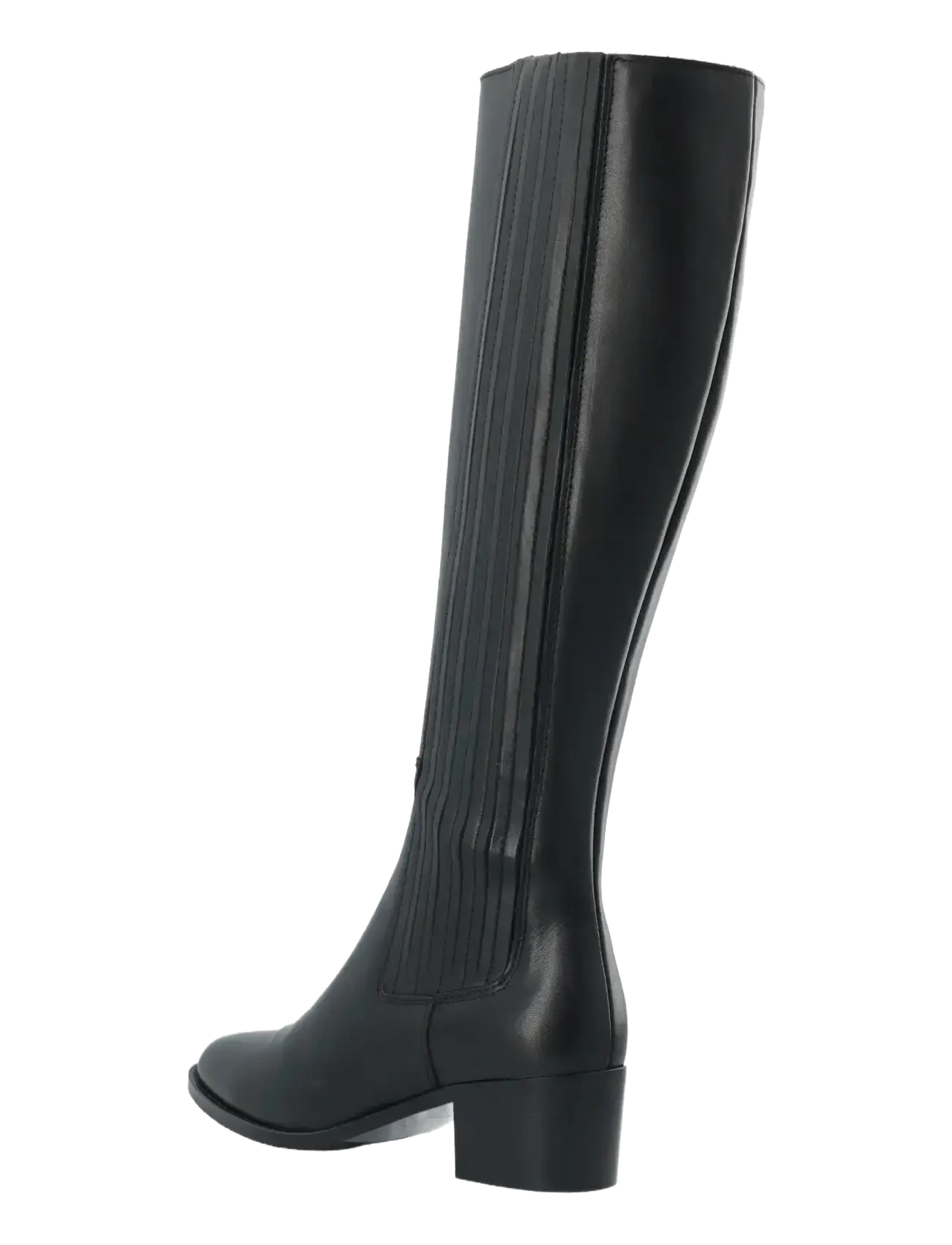 Bianco - BIACAROL Chelsea Knee High Boot Smooth Leather - pitkävartiset saappaat - black - 3