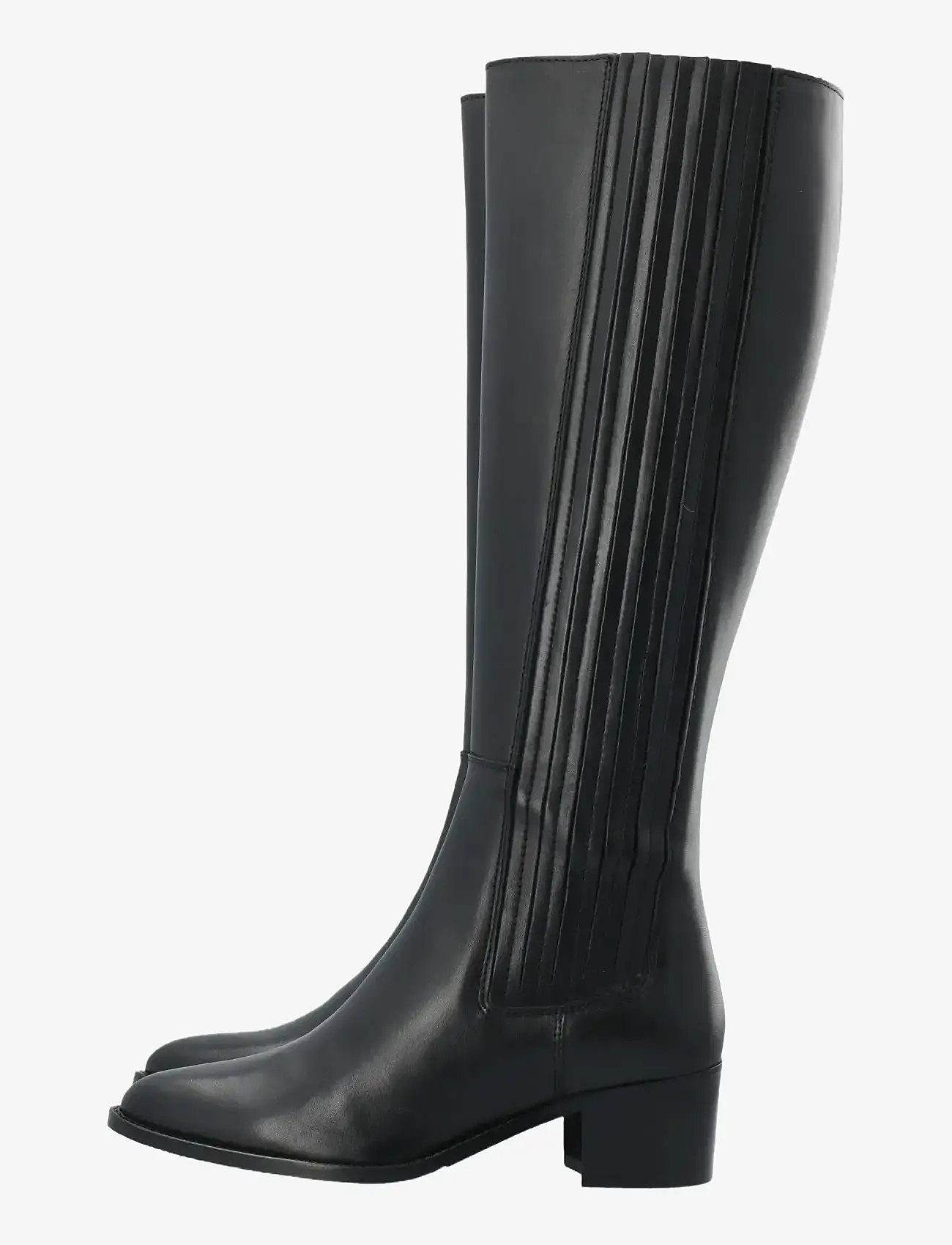 Bianco - BIACAROL Chelsea Knee High Boot Smooth Leather - knee high boots - black - 4