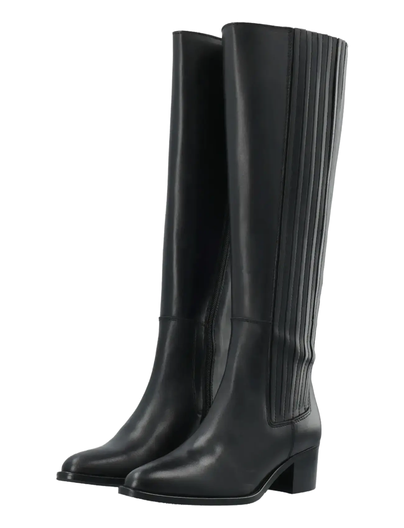 Bianco - BIACAROL Chelsea Knee High Boot Smooth Leather - pitkävartiset saappaat - black - 5