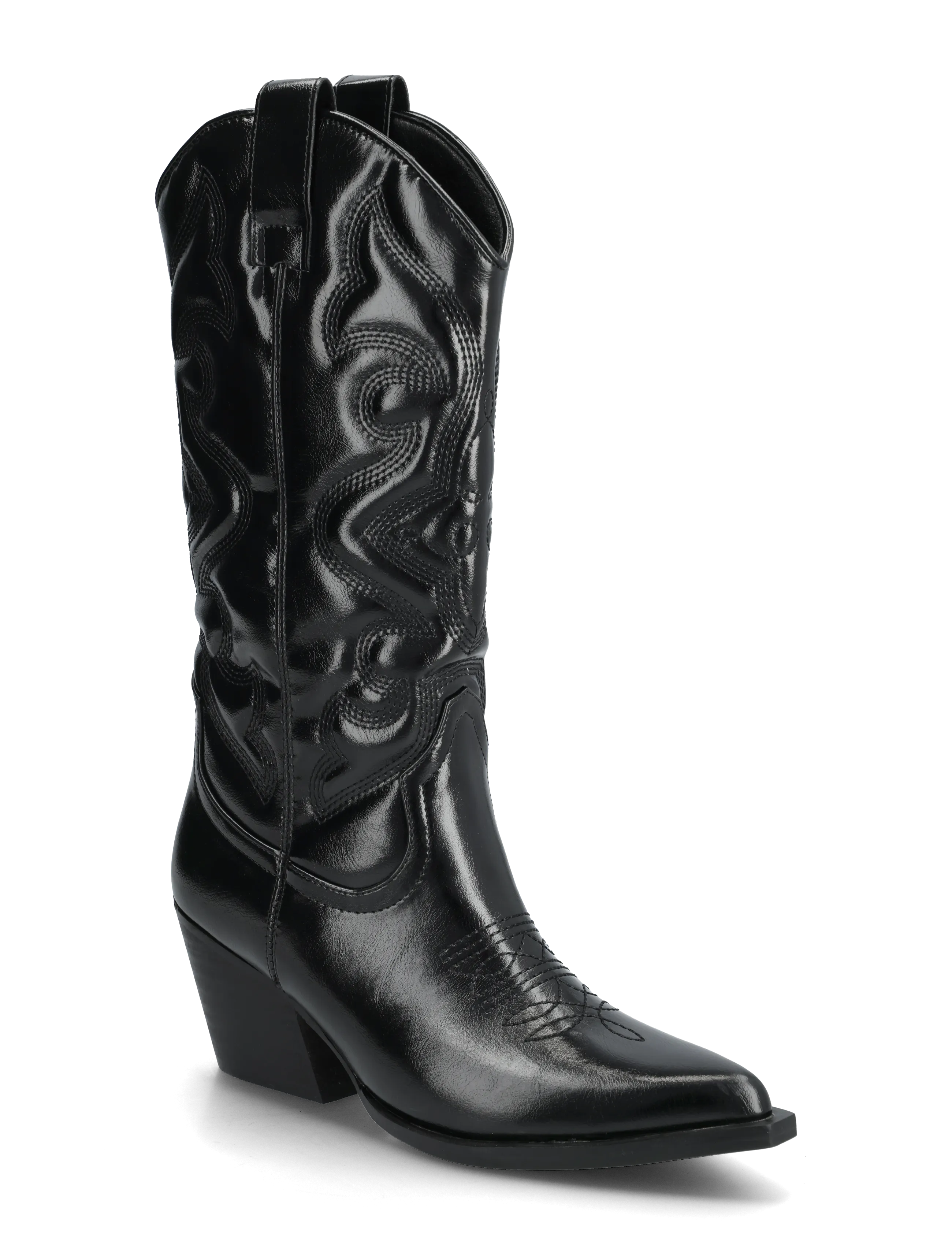 Bianco BIAJODY Western Boot Faux Leather - Transitional Layering - BLACK / black