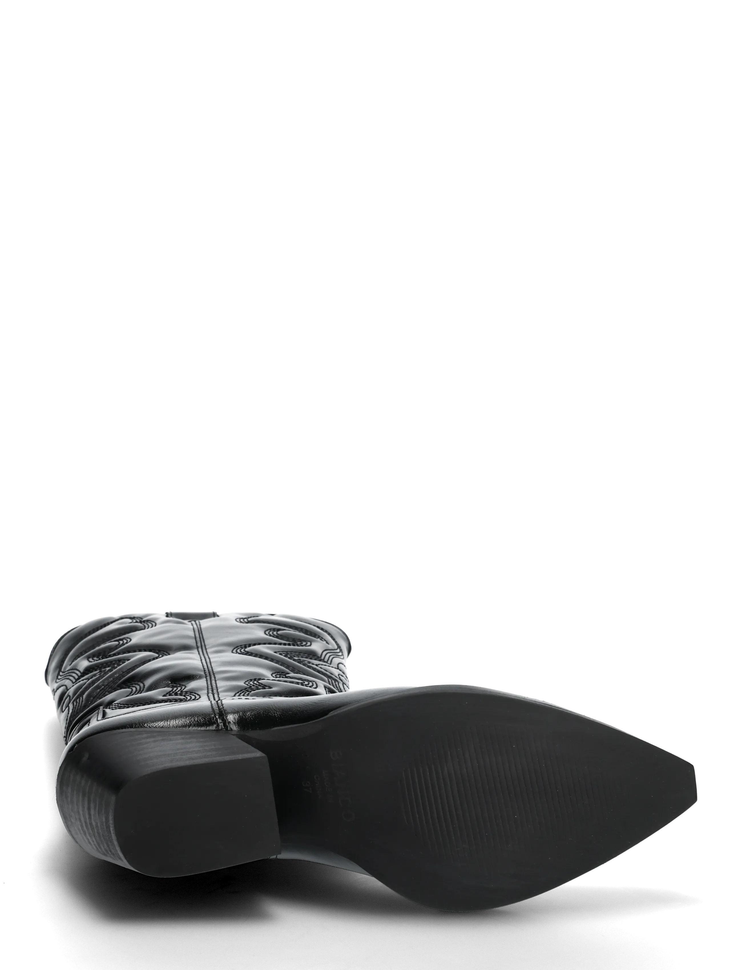 Bianco - BIAJODY Western Boot Faux Leather - black - 4