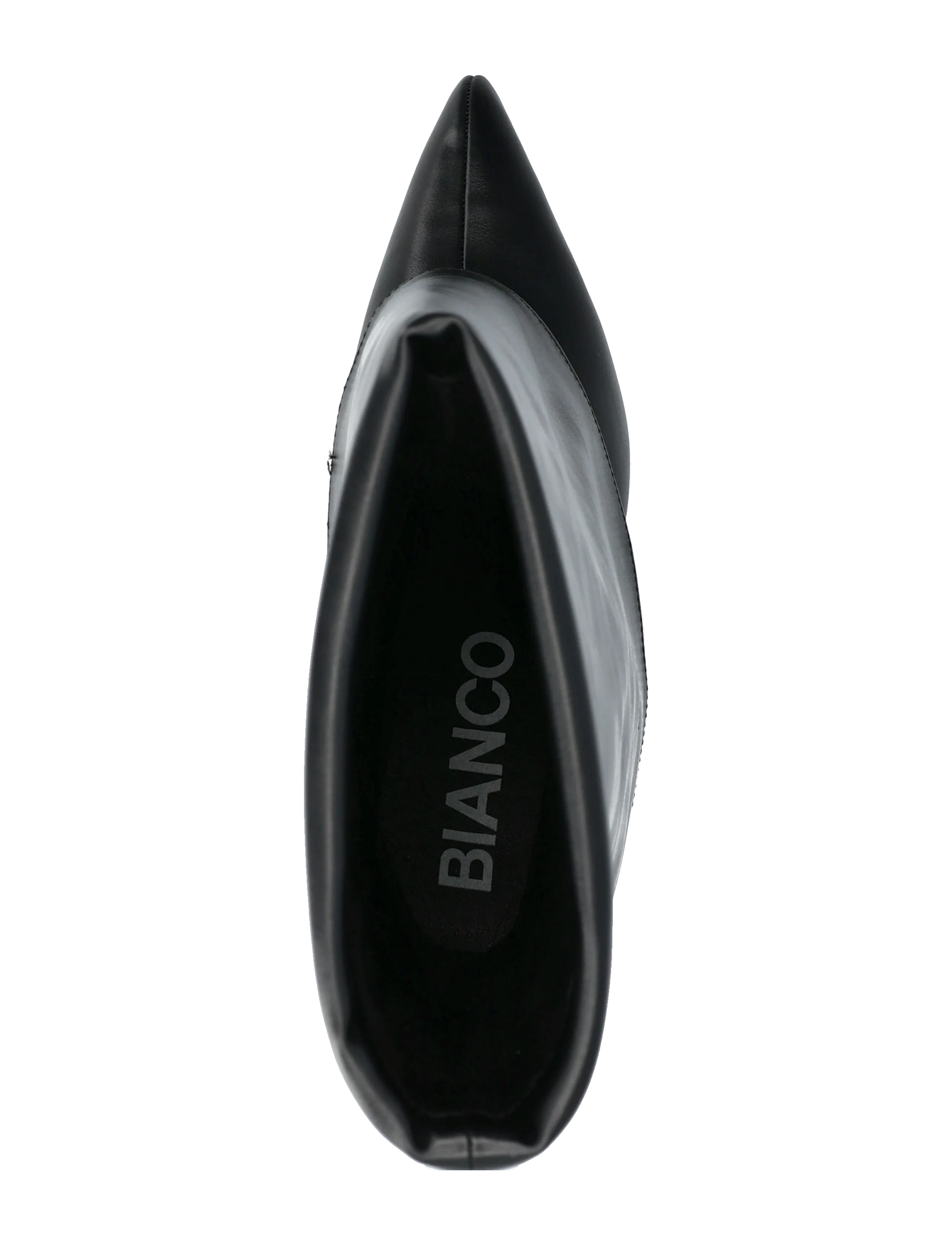 Bianco - BIAMARALYN Fold Over Boot Faux Leather - knähöga stövlar - black - 3