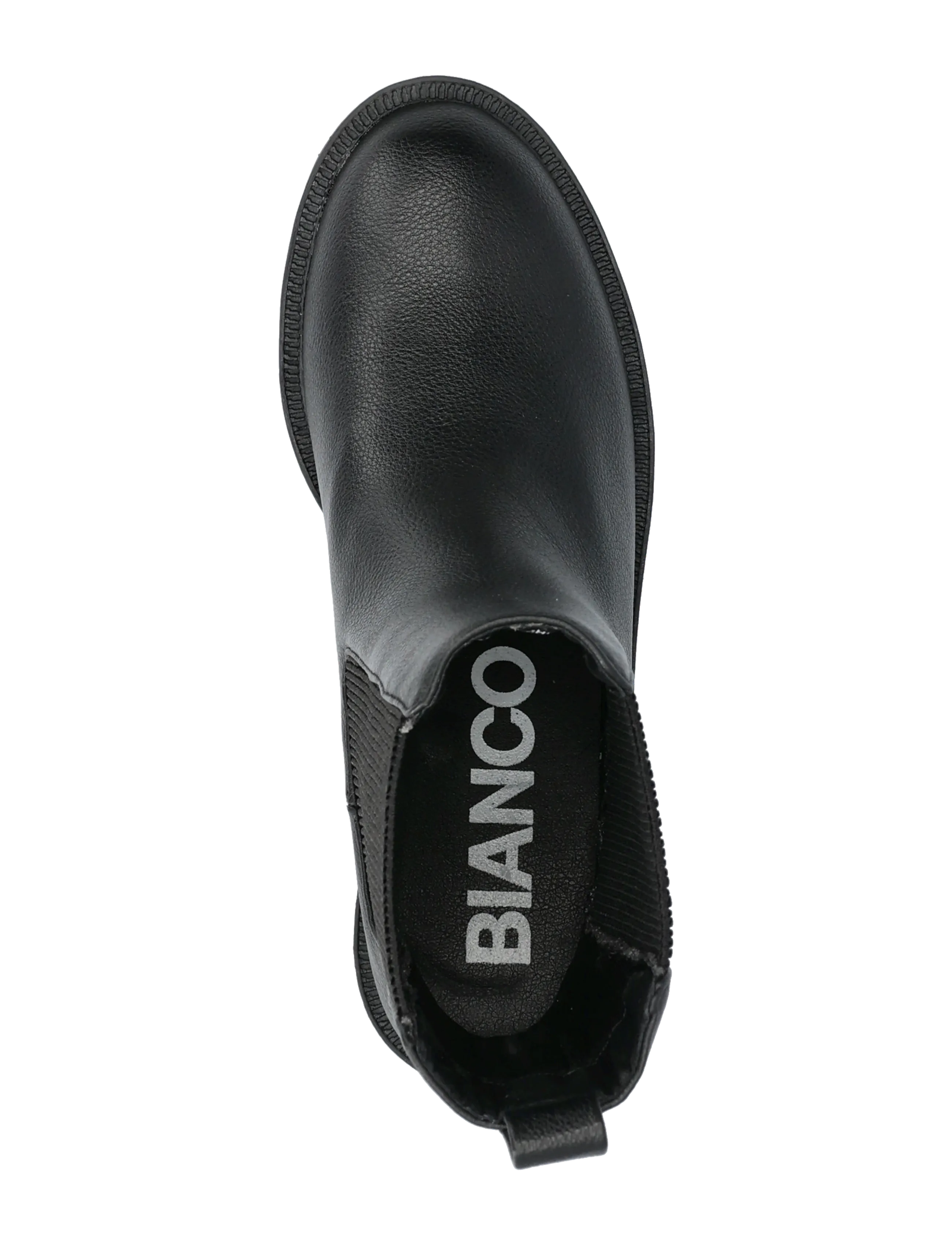 Bianco - BIAPEARL Mid Chelsea Boot Faux Leather - bottines plates - black - 3