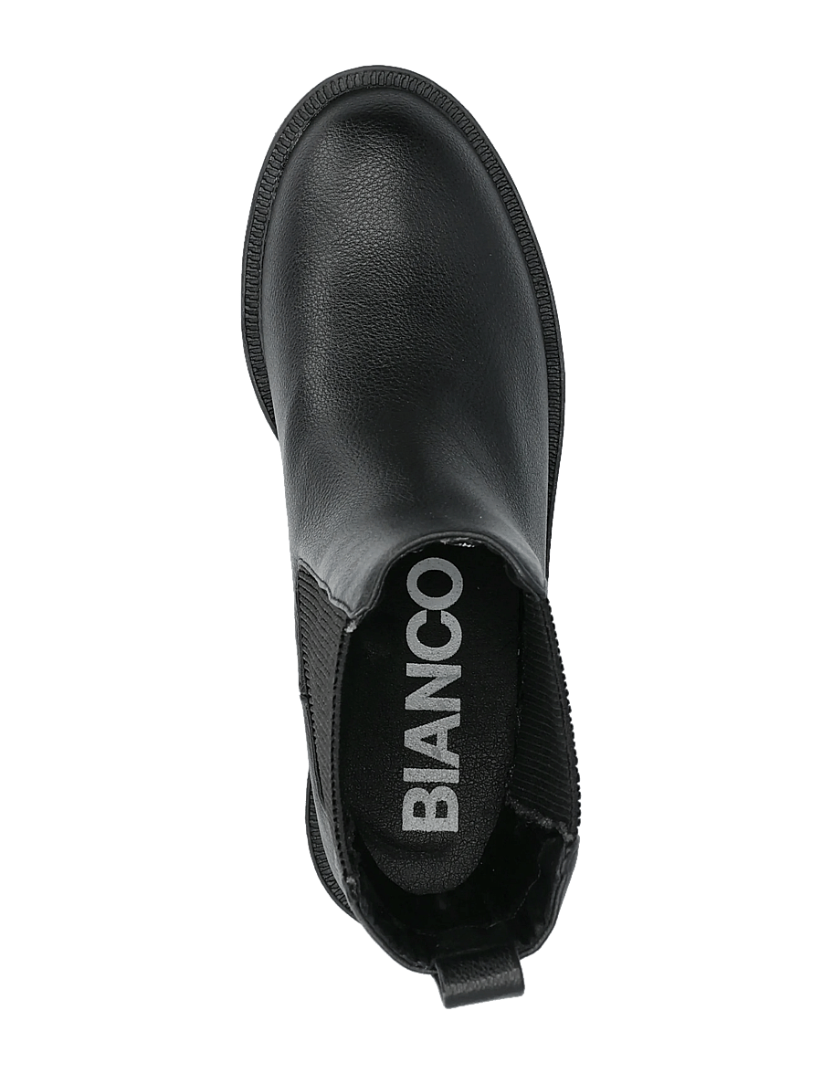 Bianco - BIAPEARL Mid Chelsea Boot Faux Leather - flache stiefeletten - black - 3