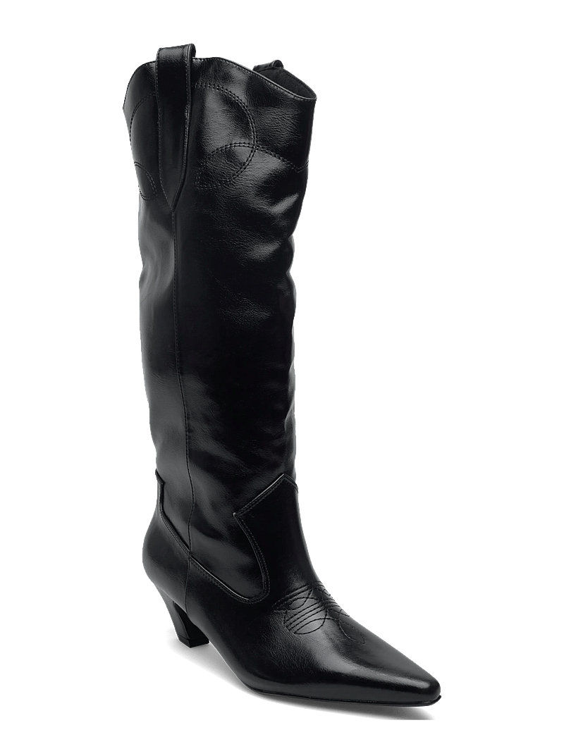 Bianco - BIABALEY Knee High Western Boot Faux Leather - kauboi saapad - black - 0