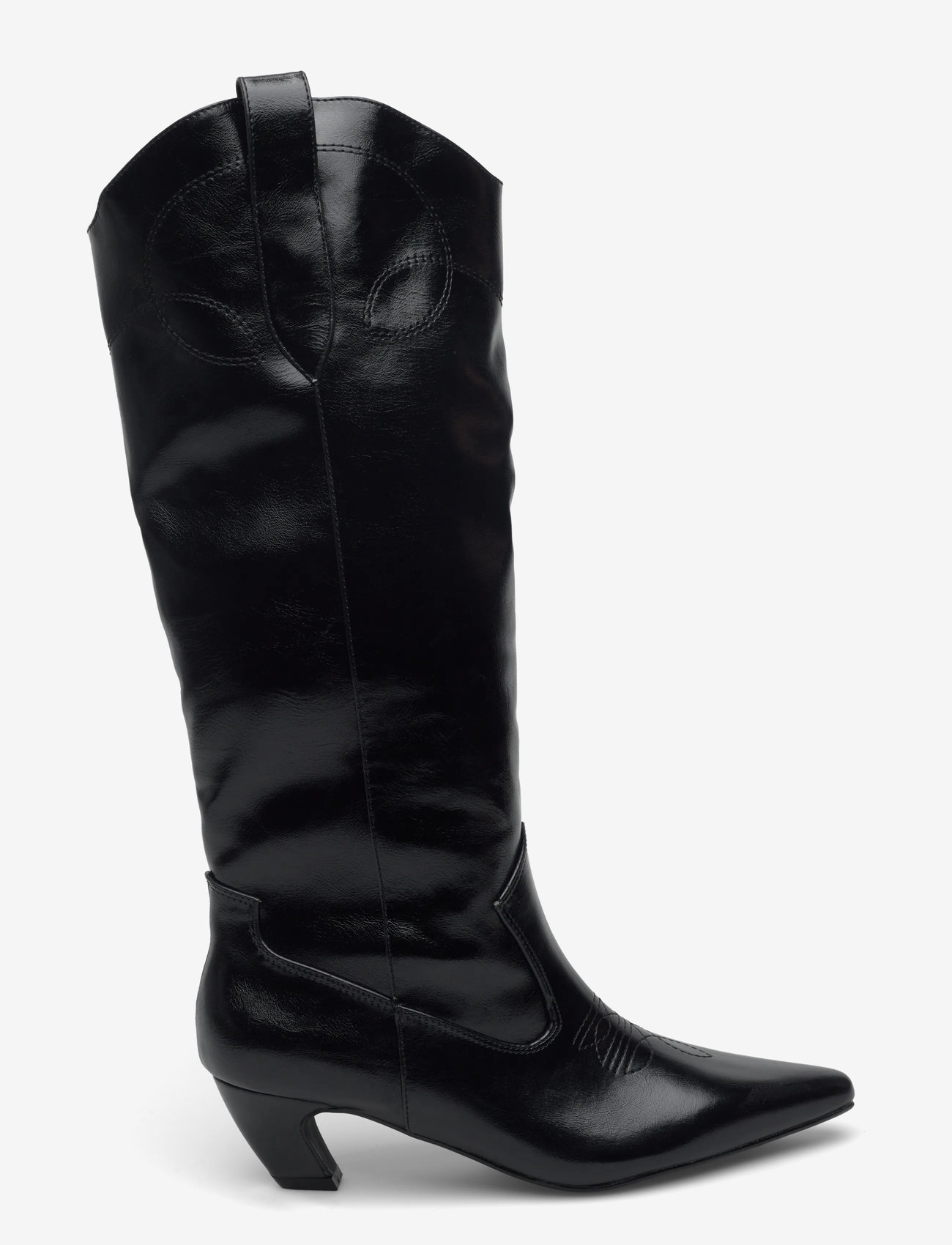 Bianco - BIABALEY Knee High Western Boot Faux Leather - kauboi saapad - black - 1