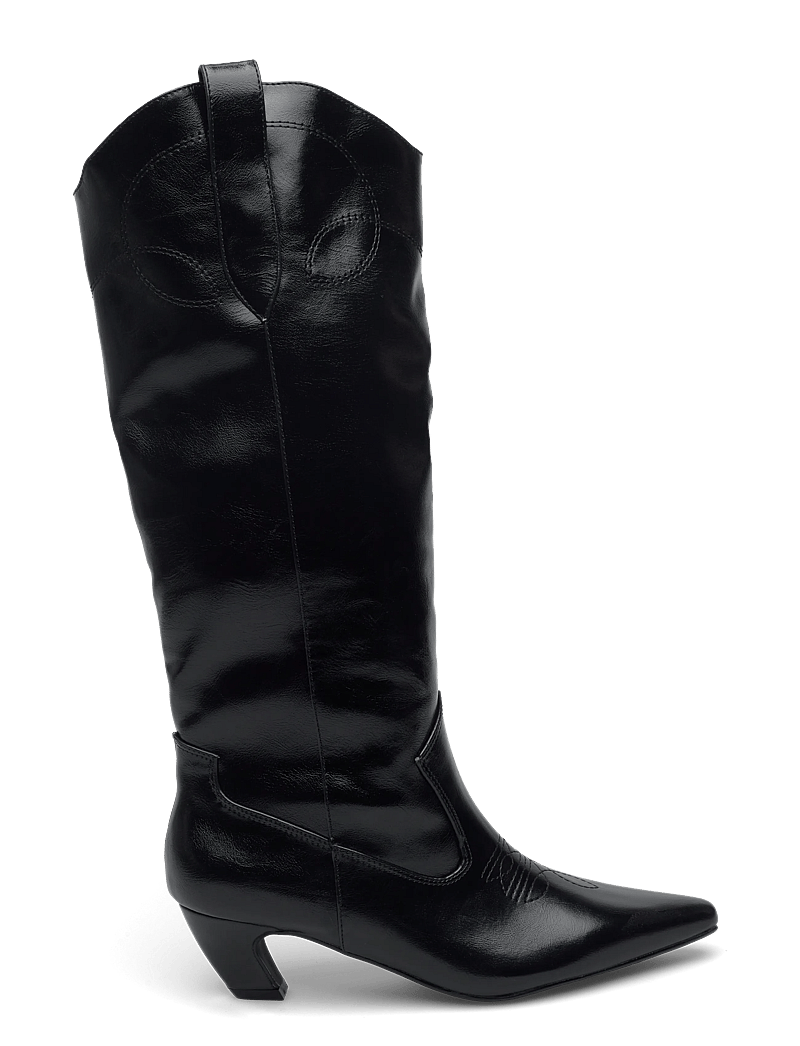 Bianco - BIABALEY Knee High Western Boot Faux Leather - kauboi saapad - black - 1