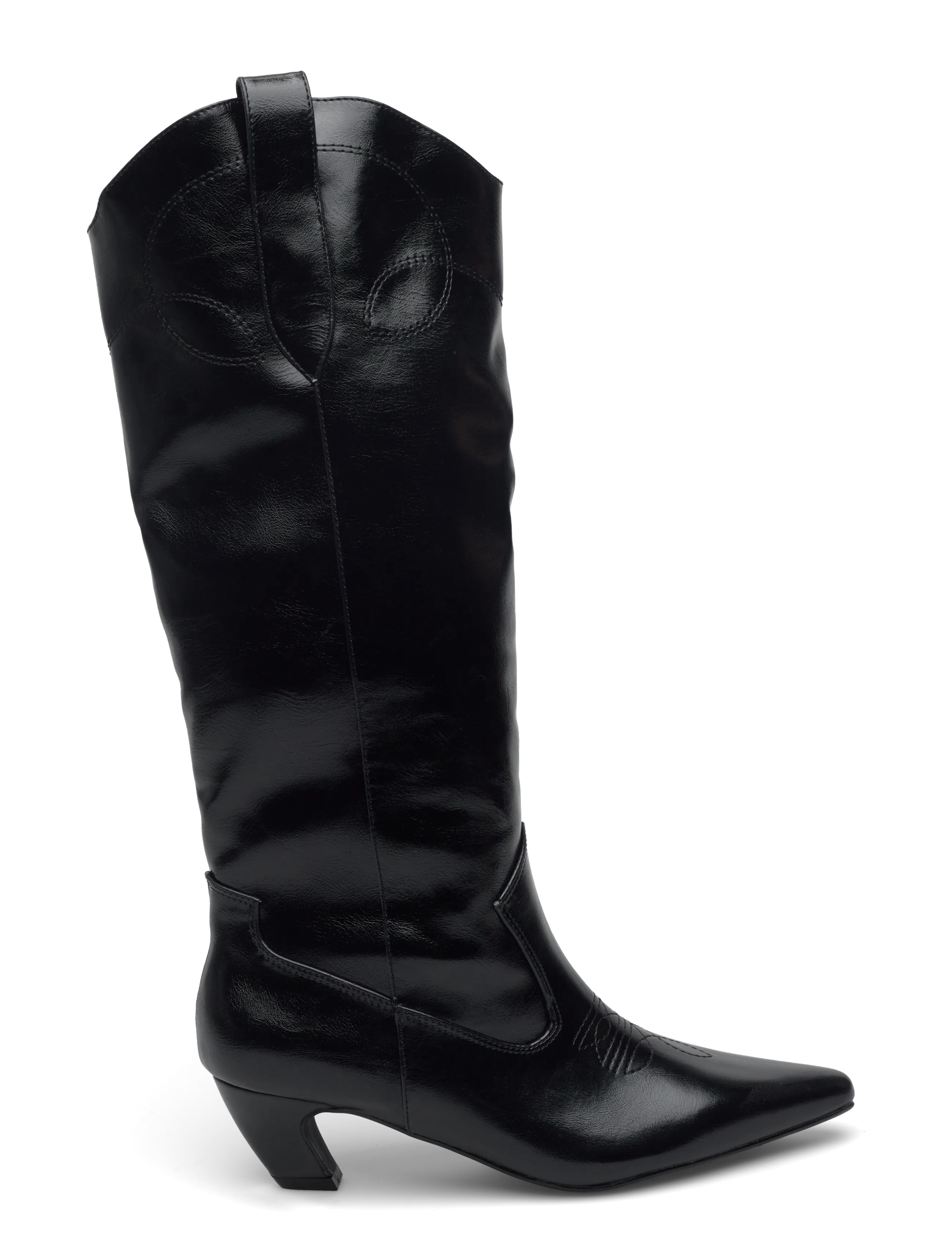 Bianco - BIABALEY Knee High Western Boot Faux Leather - cowboy boots - black - 1