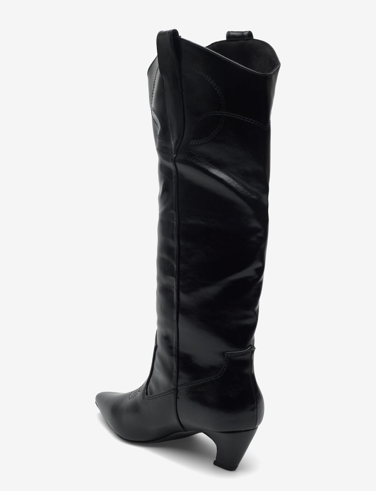 Bianco - BIABALEY Knee High Western Boot Faux Leather - kauboi saapad - black - 2