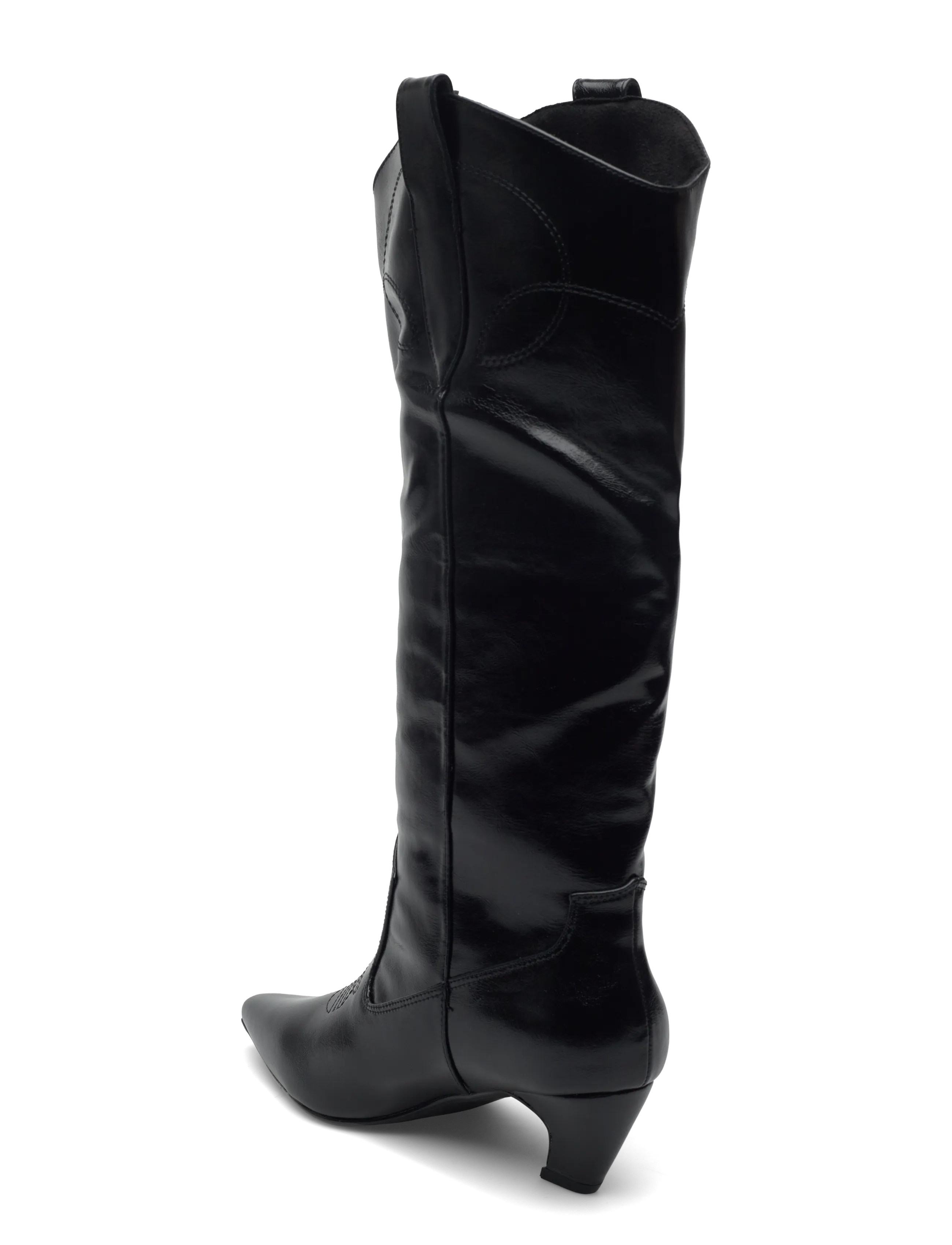 Bianco - BIABALEY Knee High Western Boot Faux Leather - cowboy boots - black - 2