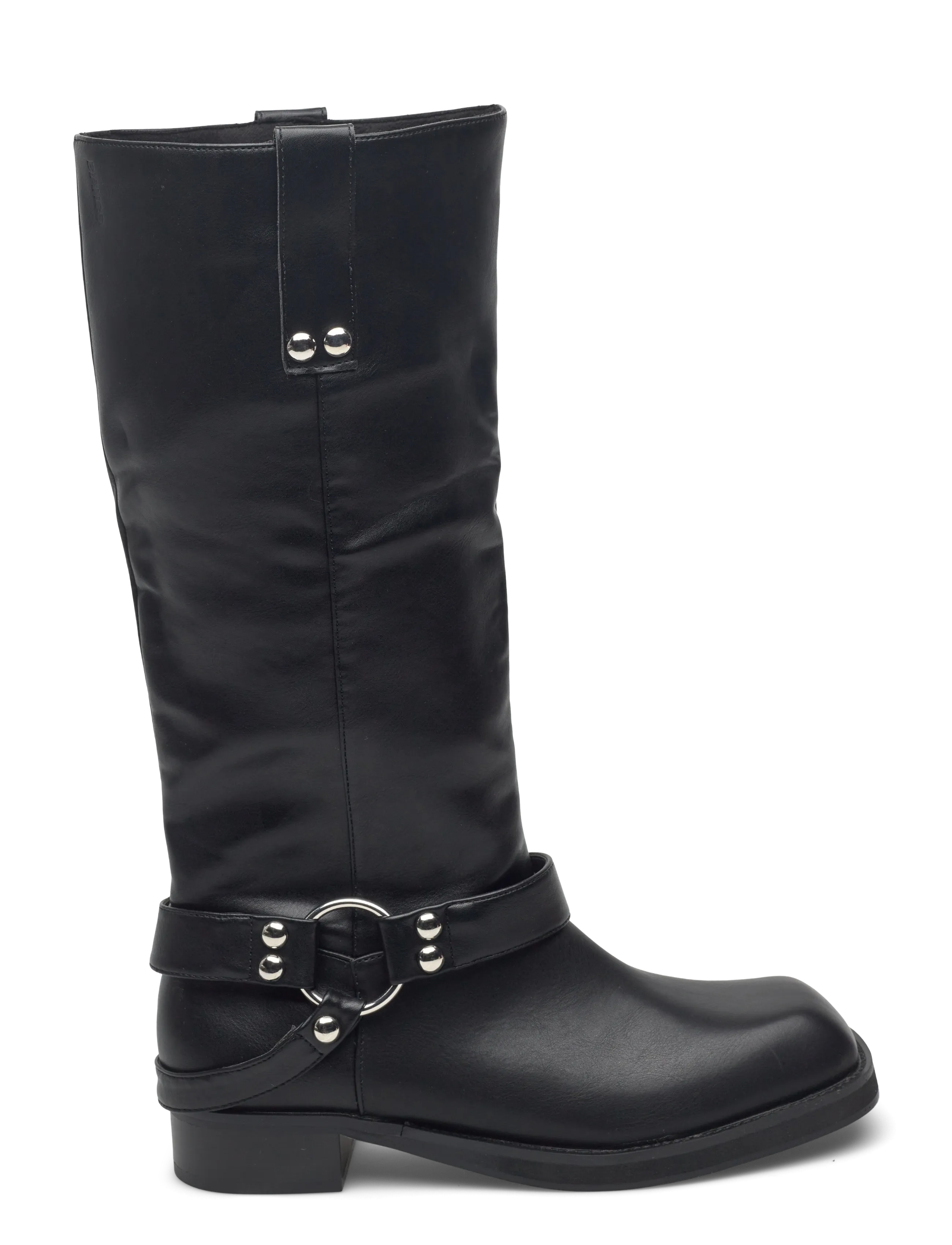 Bianco - BIAJESSE Pull On Biker Boot Faux Leather - høye boots - black - 2