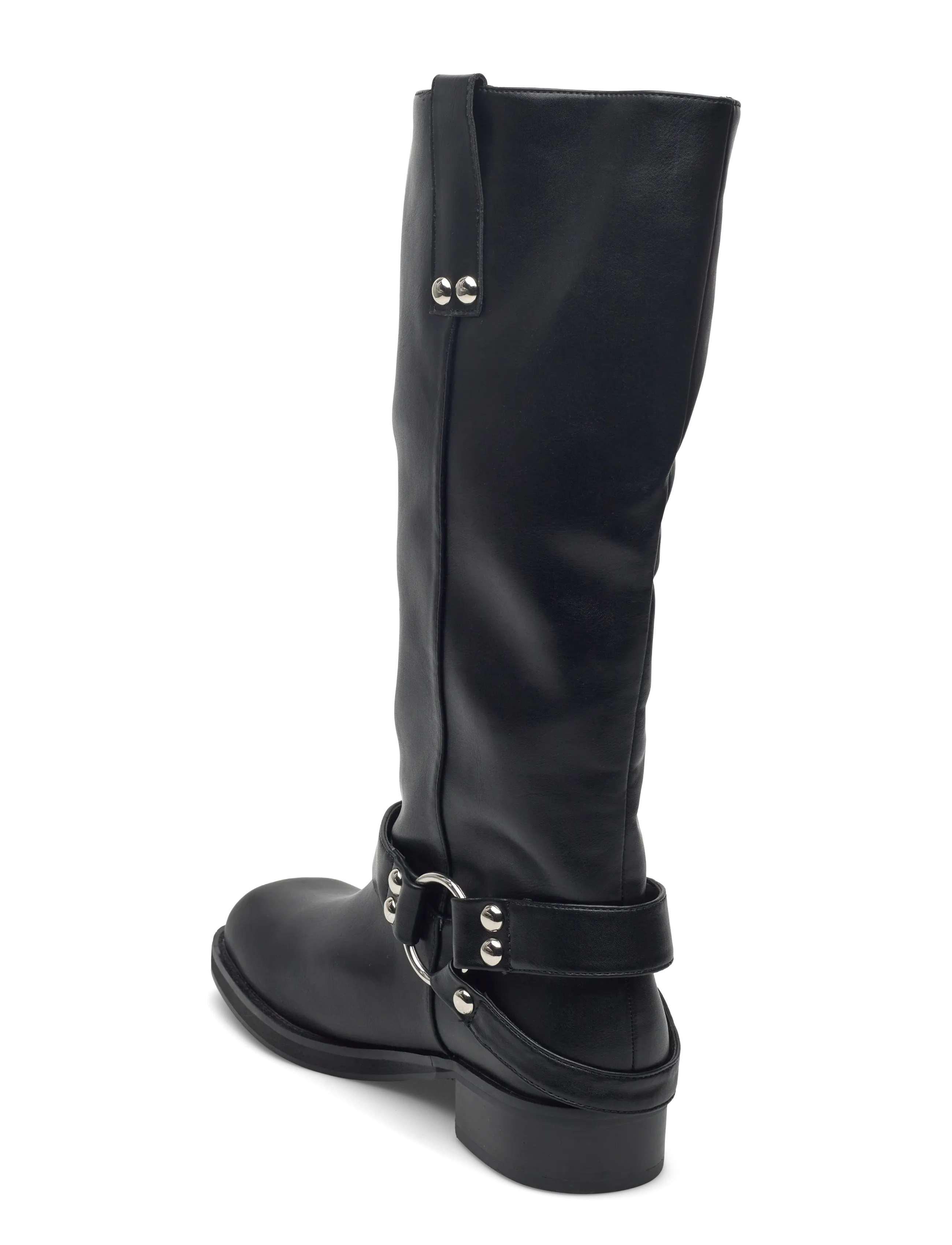 Bianco - BIAJESSE Pull On Biker Boot Faux Leather - høye boots - black - 3