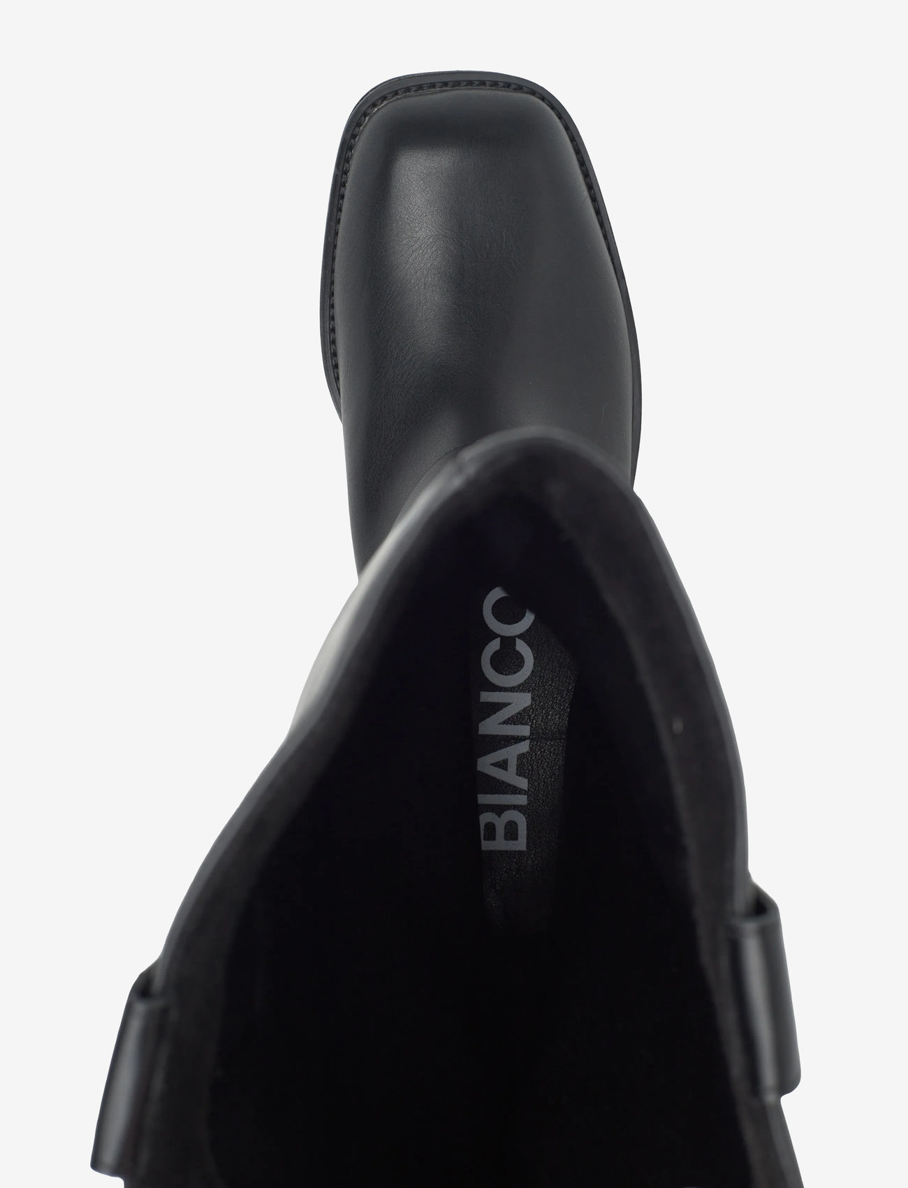 Bianco - BIAJESSE Pull On Biker Boot Faux Leather - knähöga stövlar - black - 4