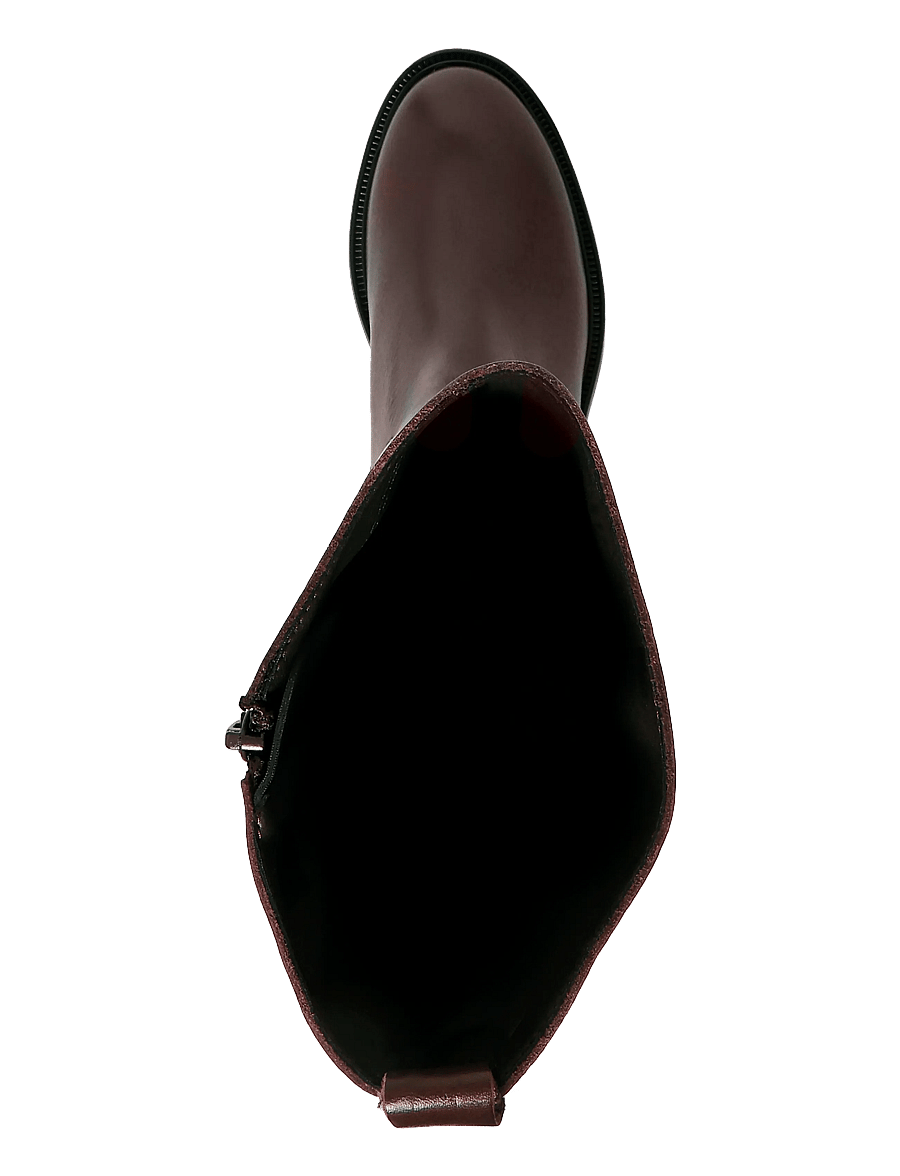 Bianco - BIAADDA Knee High Boot Smooth Leather - knähöga stövlar - brown - 3