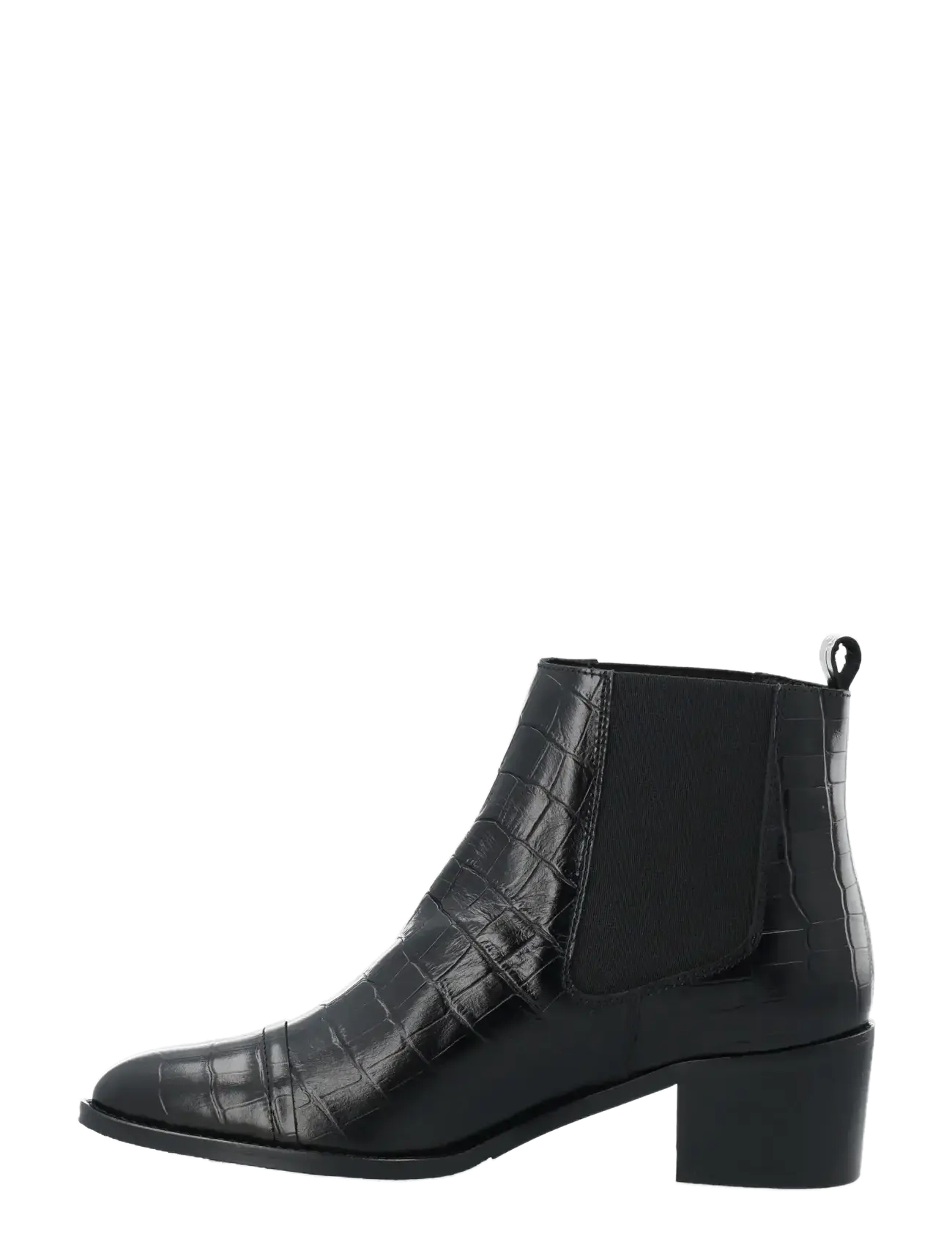 Bianco - BIACAROL Dress Chelsea Boot Croco Embossed Leather - bottines à talons  - black - 2