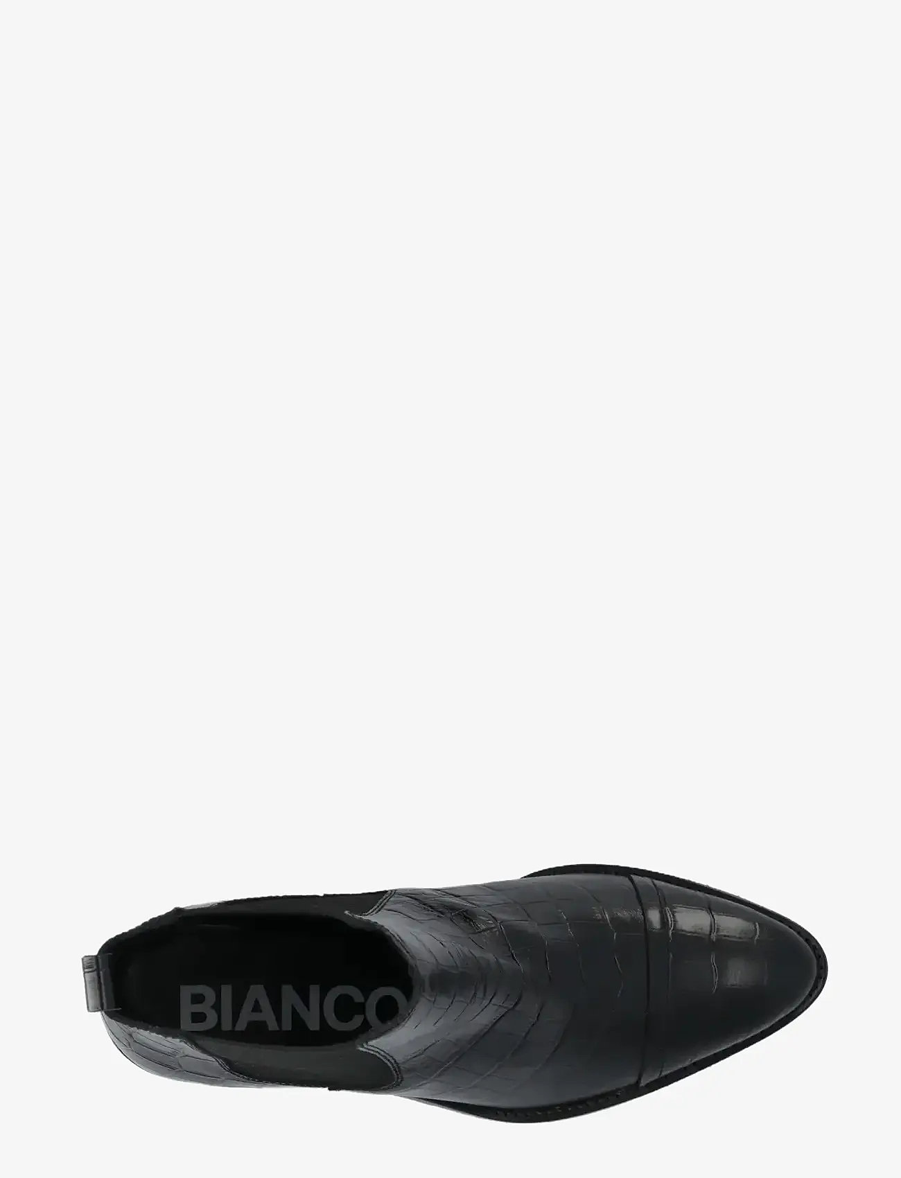 Bianco - BIACAROL Dress Chelsea Boot Croco Embossed Leather - stiefeletten mit absatz - black - 4