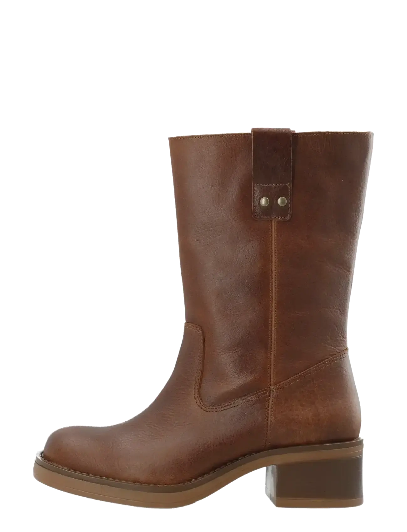 Biamary Mid Pull On Boot Pull Up Leather 2
