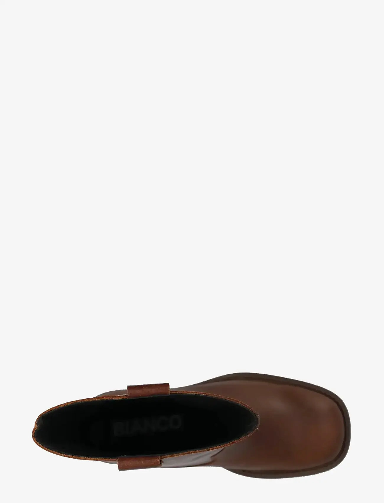 Bianco - BIAMARY Mid Pull On Boot Pull Up Leather - støvletter - cognac - 5