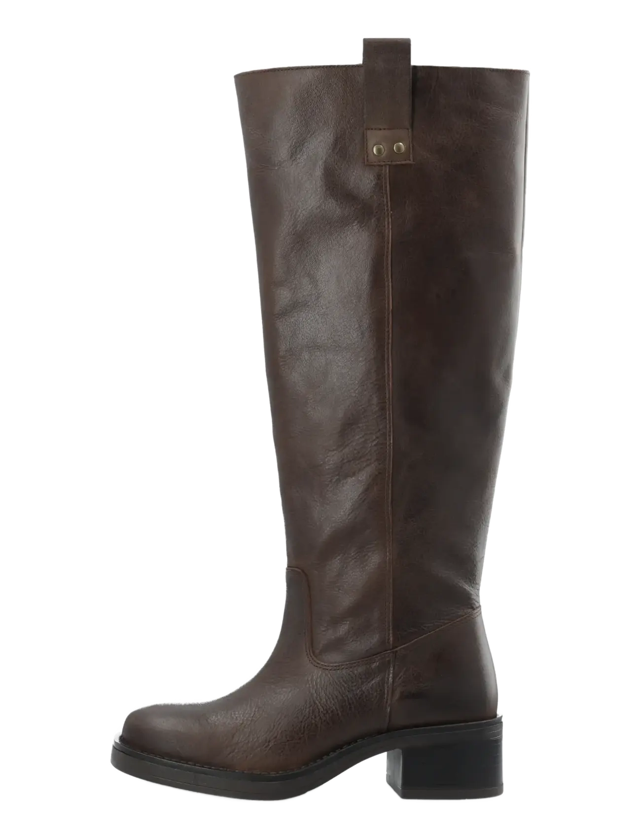 Bianco - BIAMARY Knee High Pull On Boot Pull Up Leather - põlveni saapad - brown - 1