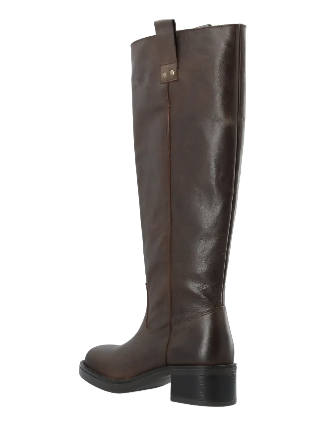 Bianco - BIAMARY Knee High Pull On Boot Pull Up Leather - põlveni saapad - brown - 2
