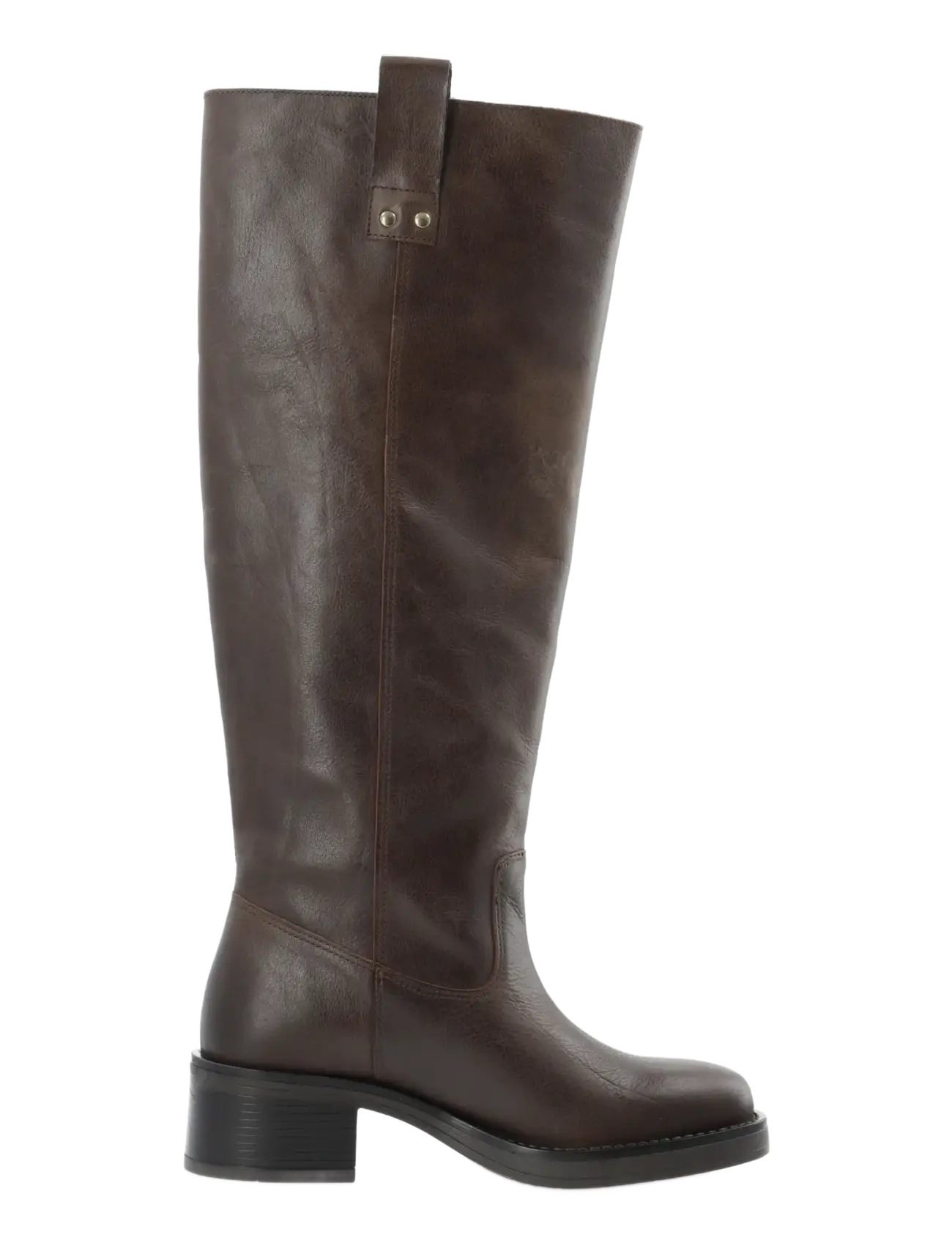 Bianco - BIAMARY Knee High Pull On Boot Pull Up Leather - põlveni saapad - brown - 3