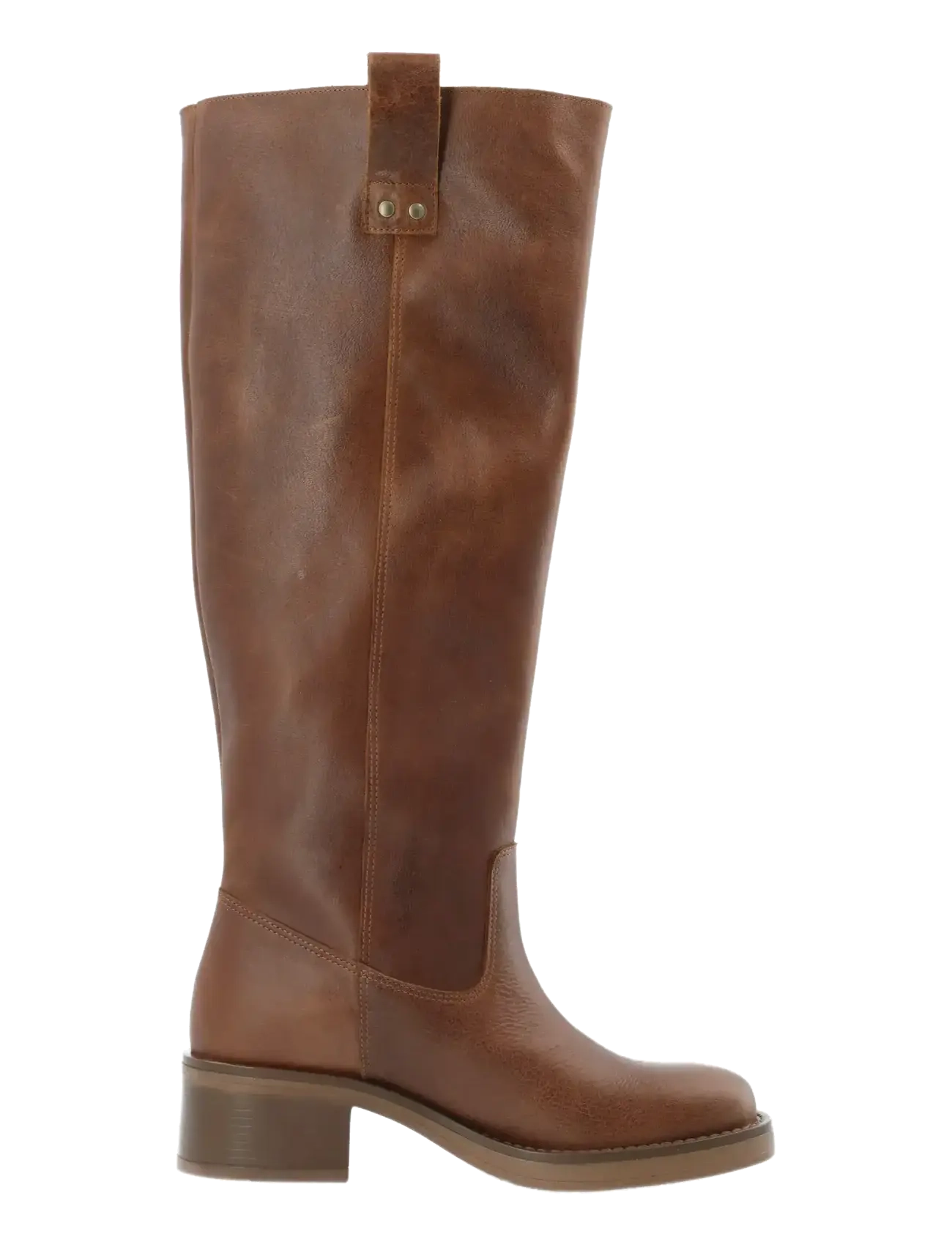 Bianco Biamary Knee High Pull On Boot Up Leather, 38, Boots, Braun - Long, Frauen