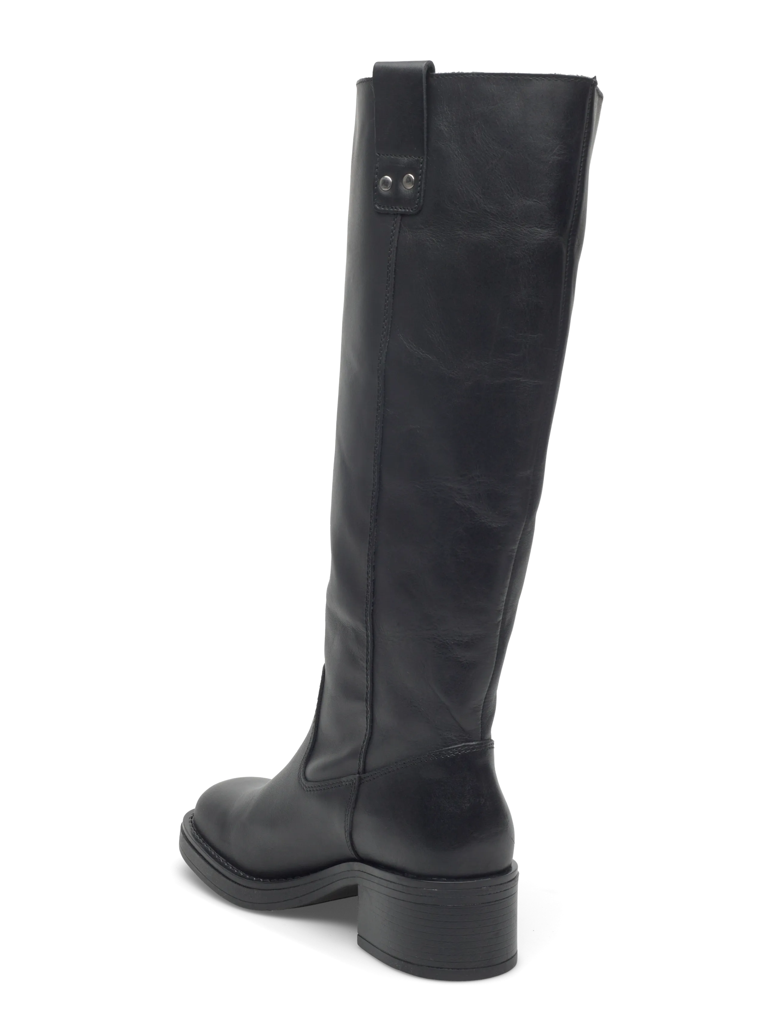 Bianco - BIAMARY Knee High Pull On Boot Smooth Leather - pika säärega saapad - black - 2