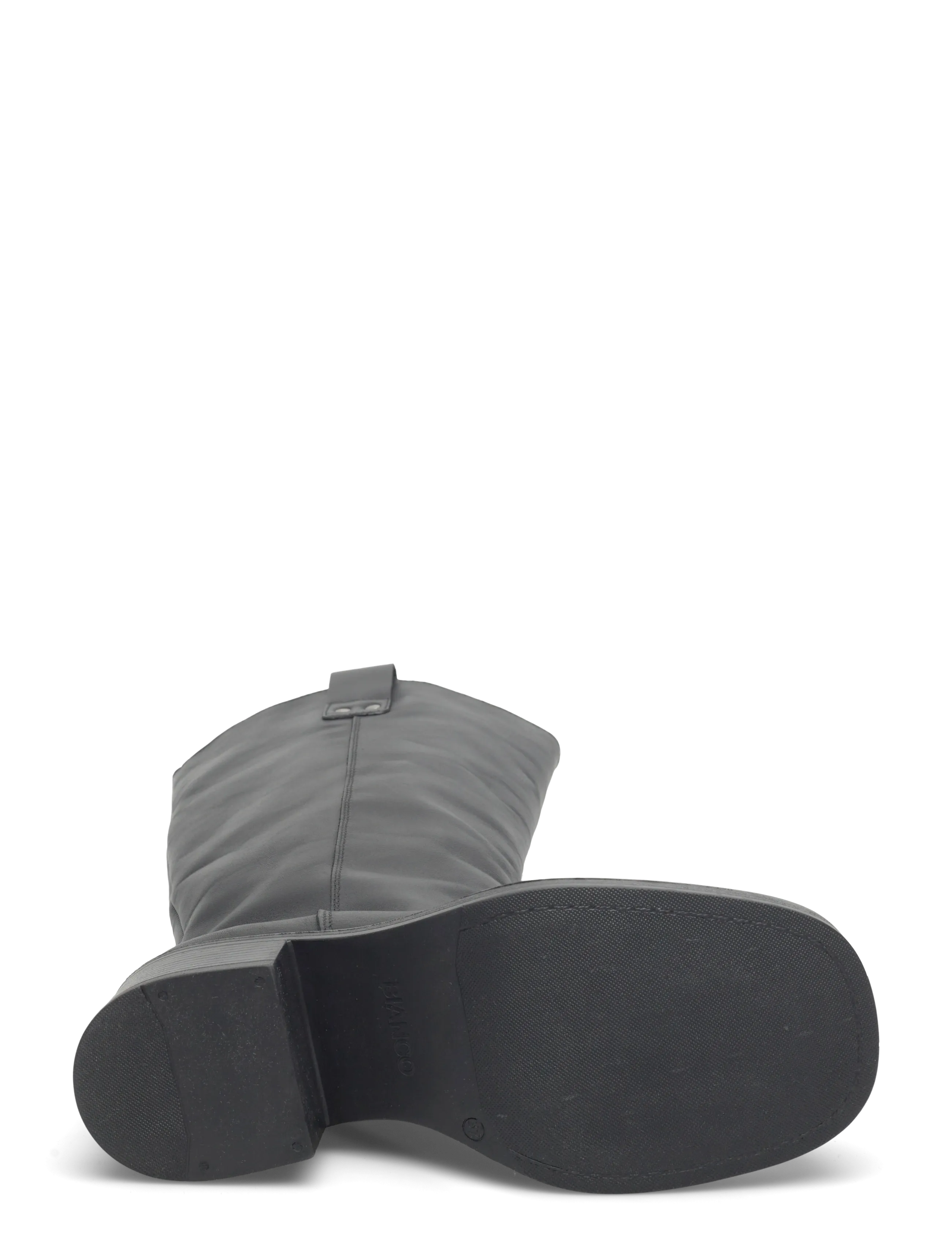 Bianco - BIAMARY Knee High Pull On Boot Smooth Leather - pika säärega saapad - black - 4