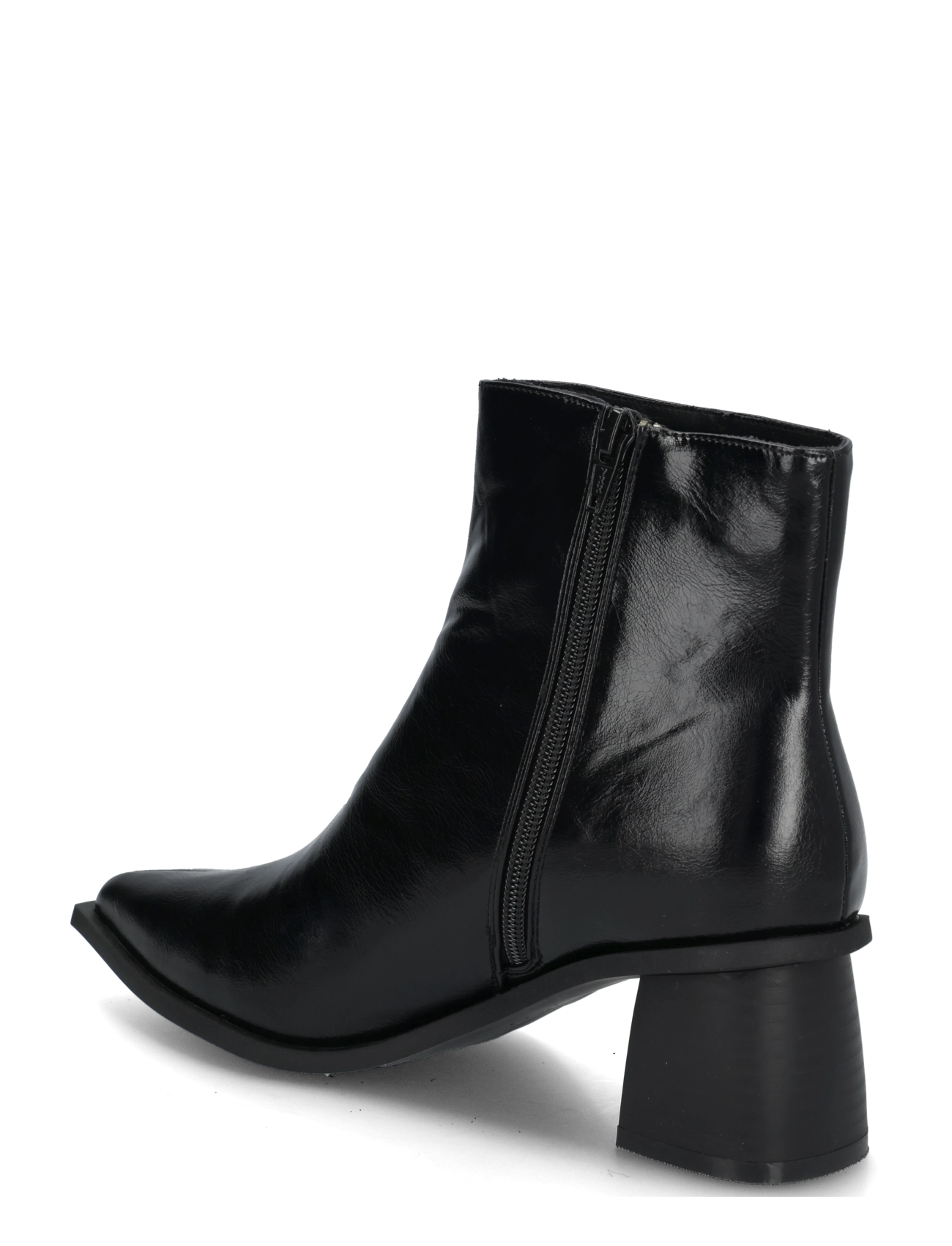 Bianco - BIALEONORA Short Zip Boot Faux Leather - støvletter - black pratia - 1