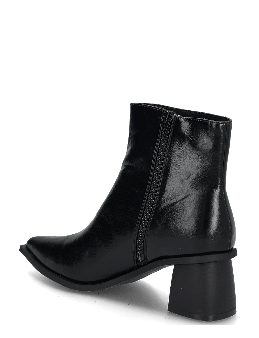 Bianco - BIALEONORA Short Zip Boot Faux Leather - støvletter - black pratia - 1