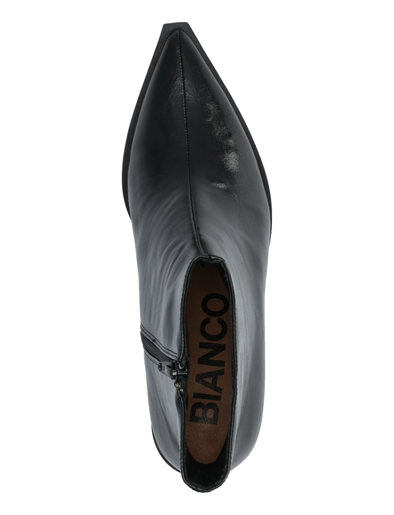 Bianco - BIALEONORA Short Zip Boot Faux Leather - støvletter - black pratia - 3